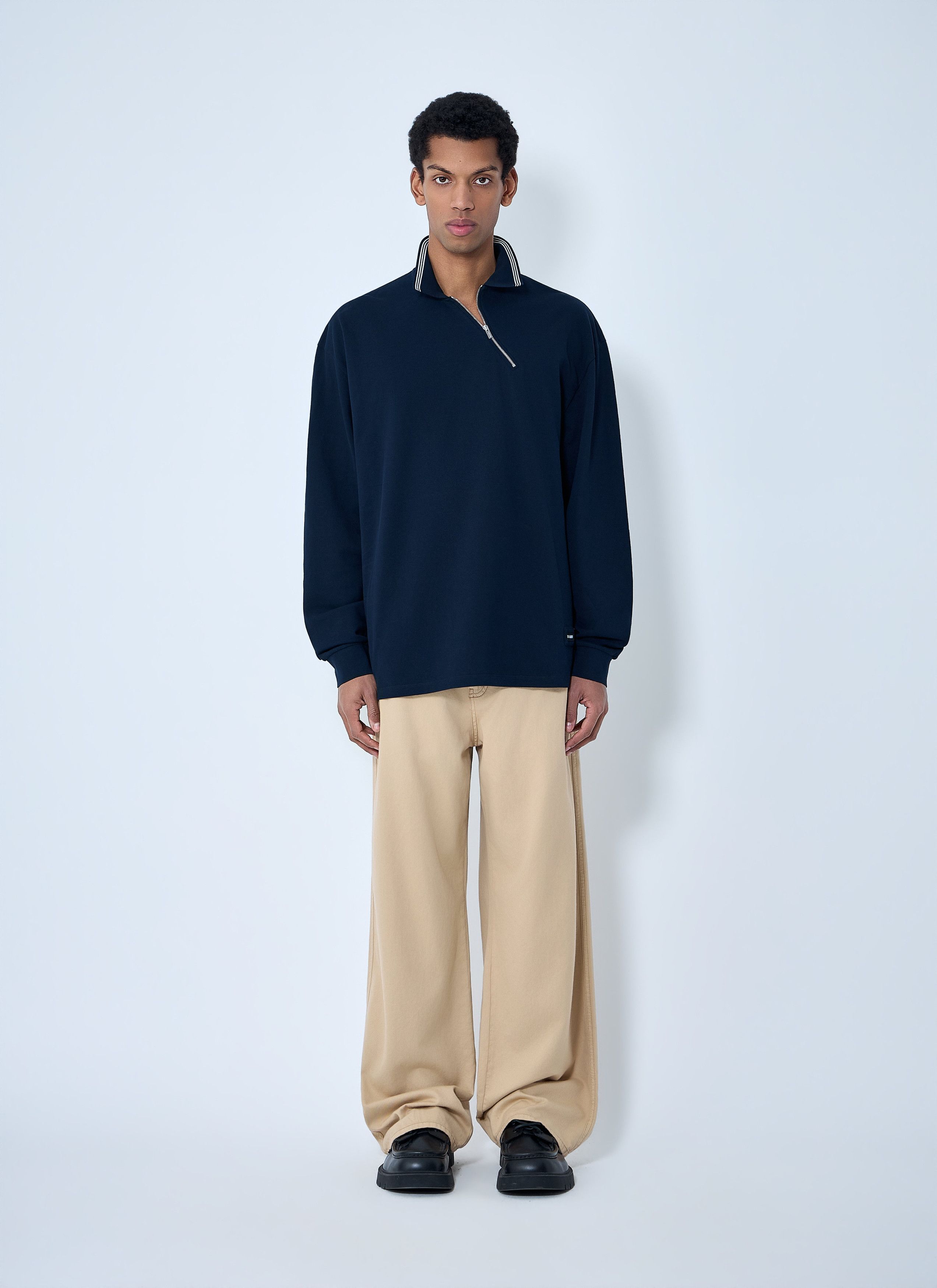 Miu Miu Half-Zip Polo Shirt Size US XL / EU 56 / 4 - 2 Thumbnail