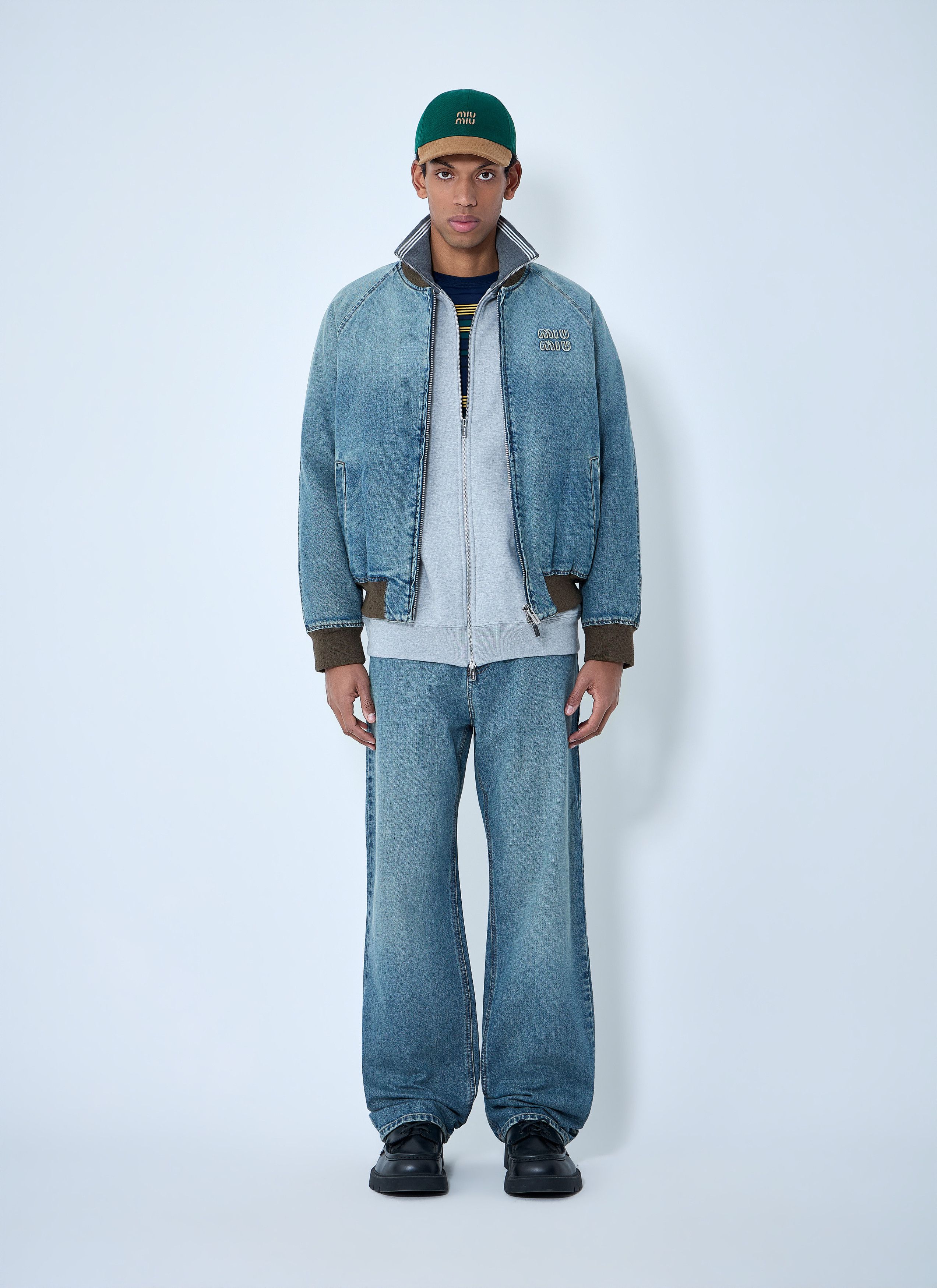 Miu Miu Denim Blouson Jacket Size US L / EU 52-54 / 3 - 2 Thumbnail