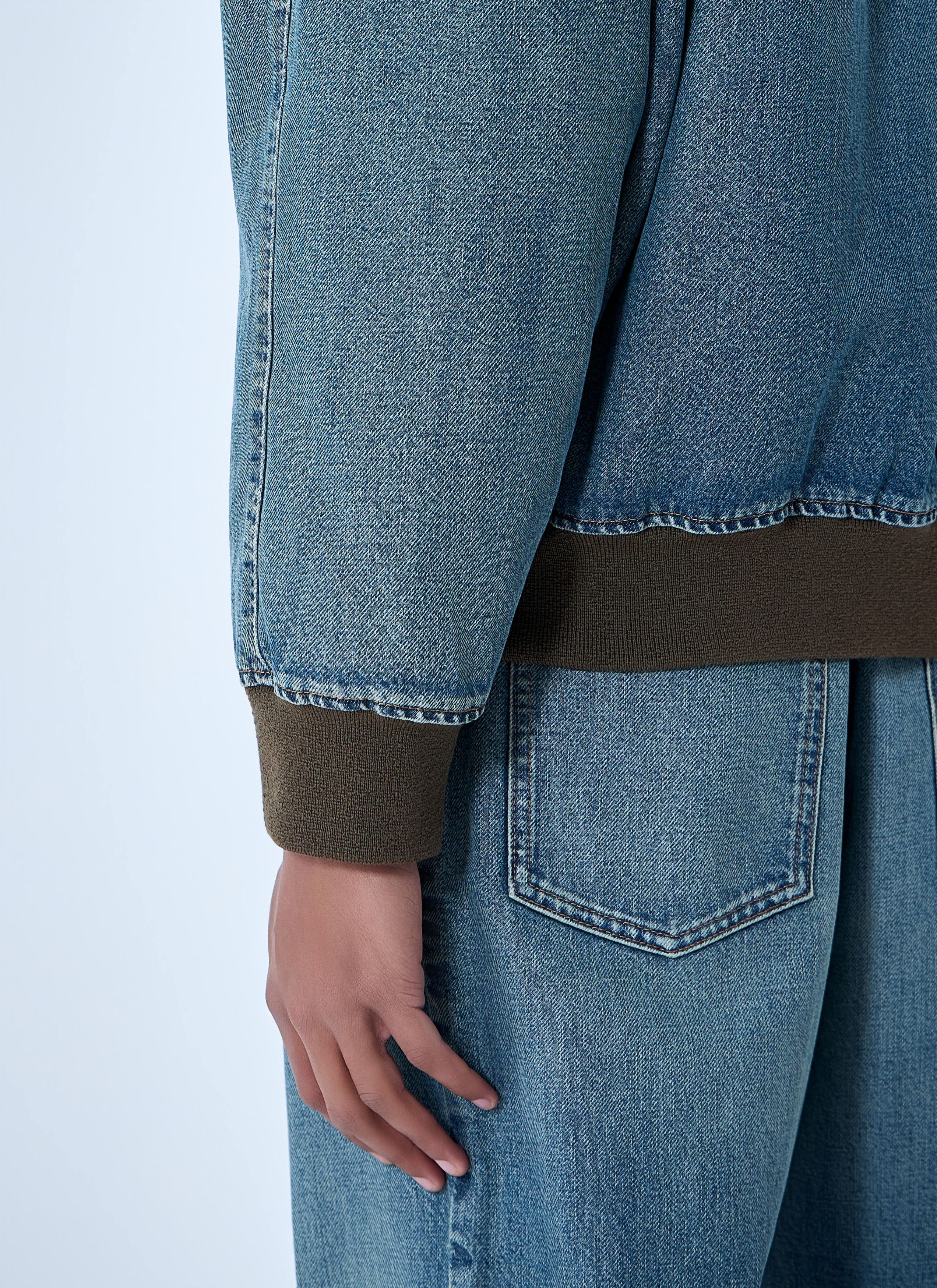 Miu Miu Denim Blouson Jacket Size US L / EU 52-54 / 3 - 6 Thumbnail