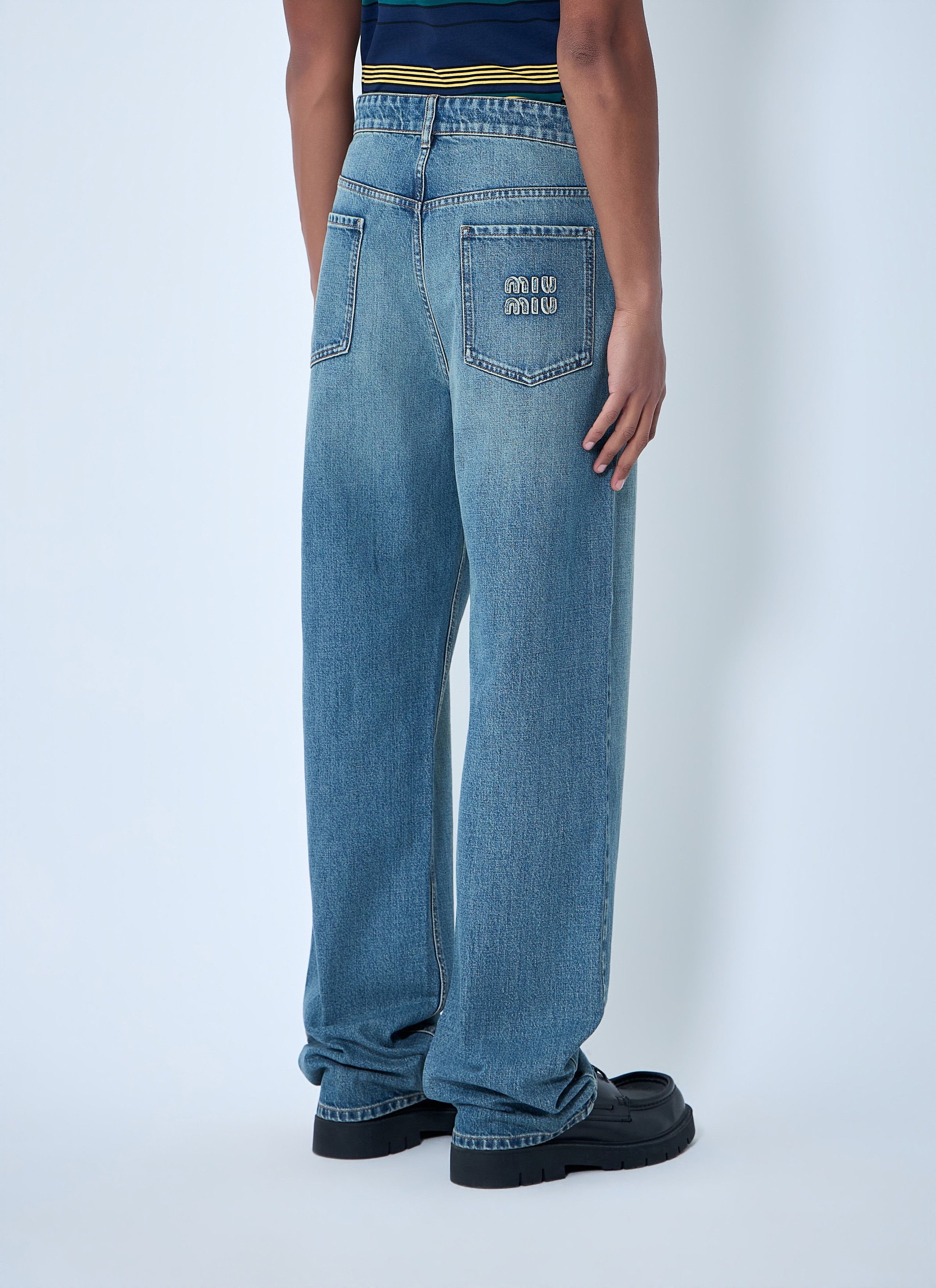 Miu Miu Wide-Leg Denim Jeans Size US 28 / EU 44 - 4 Thumbnail