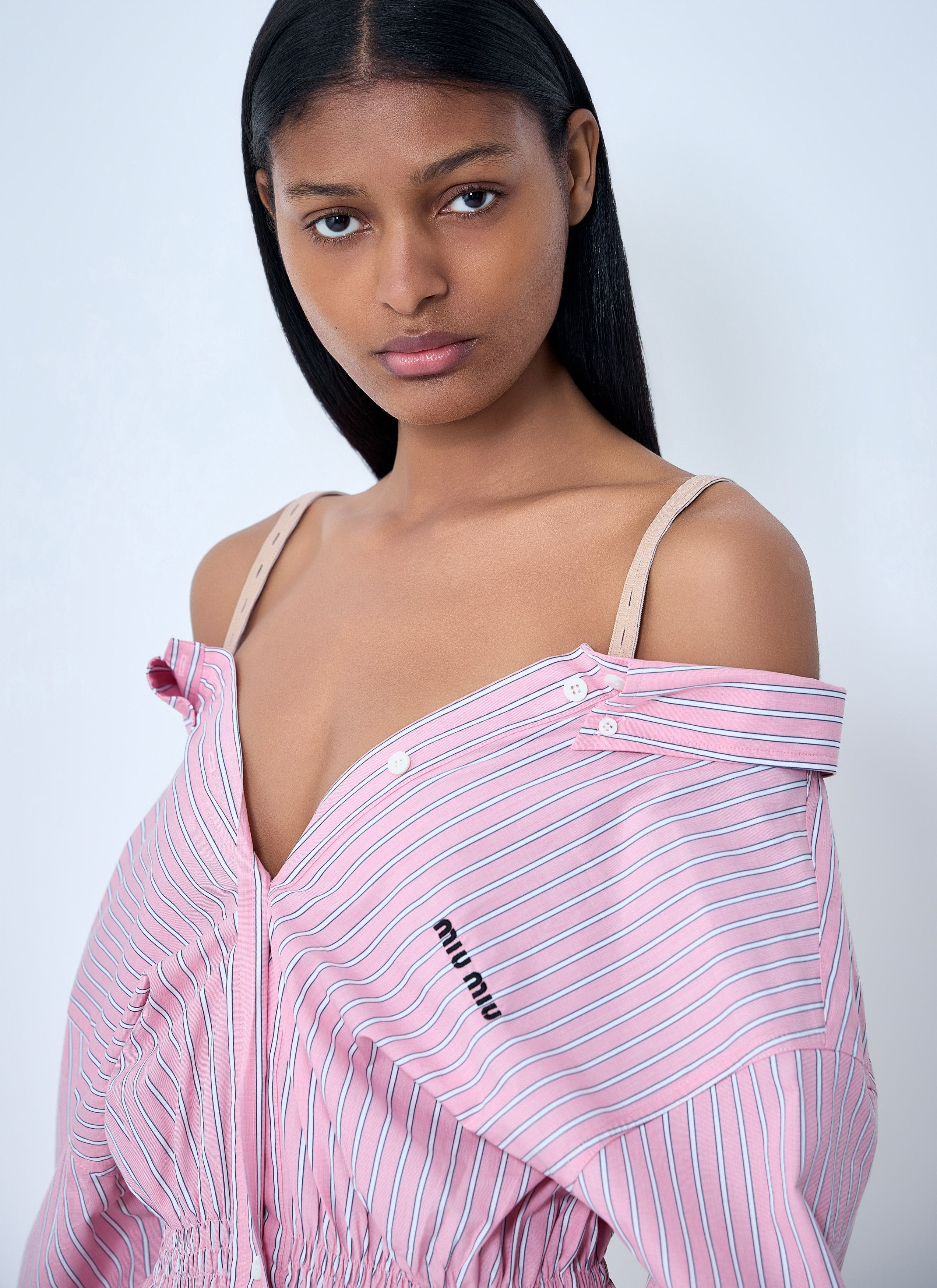 Miu Miu Striped Poplin Dress Size M / US 6-8 / IT 42-44 - 5 Thumbnail