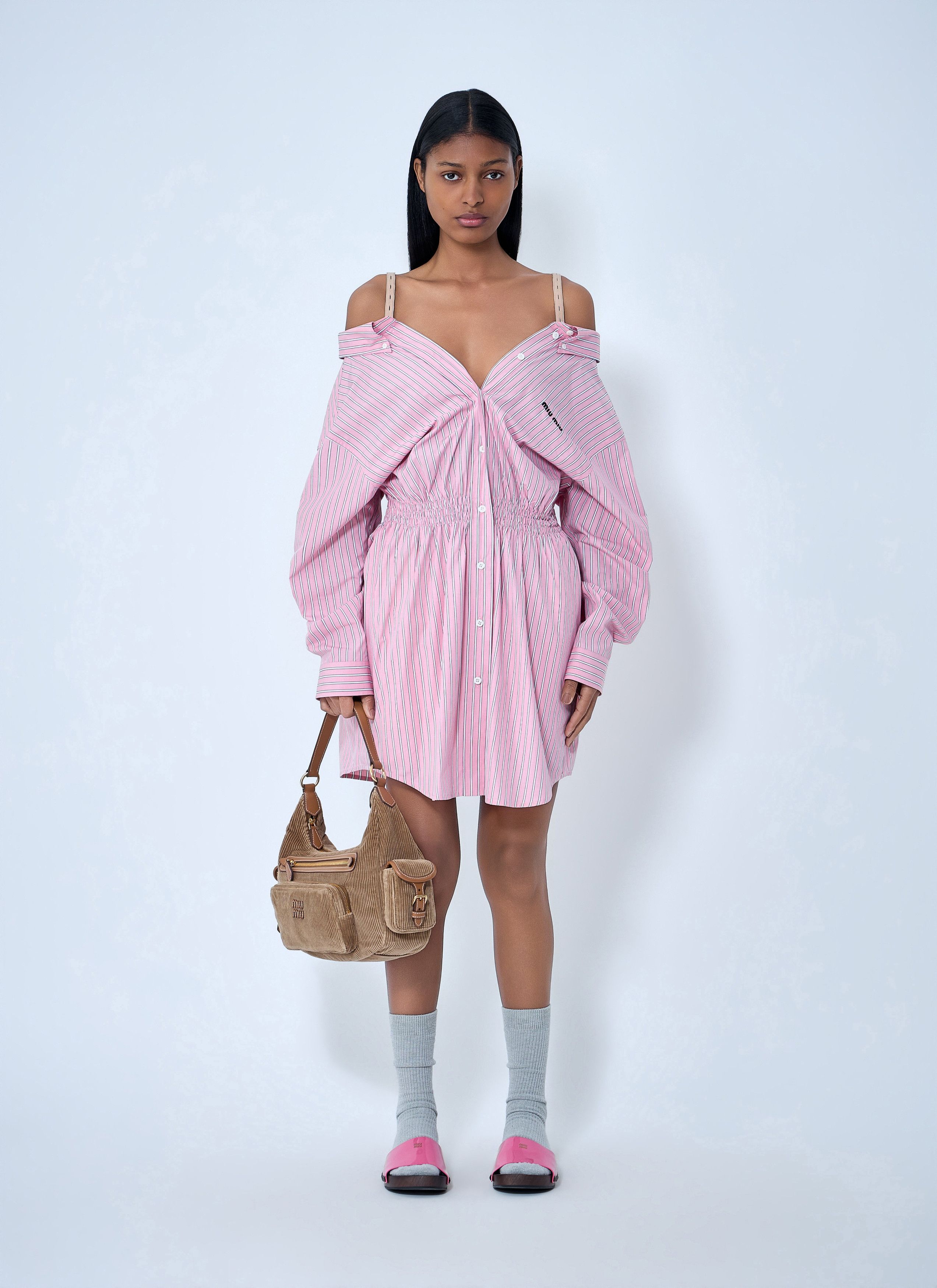 Miu Miu Striped Poplin Dress Size M / US 6-8 / IT 42-44 - 2 Thumbnail