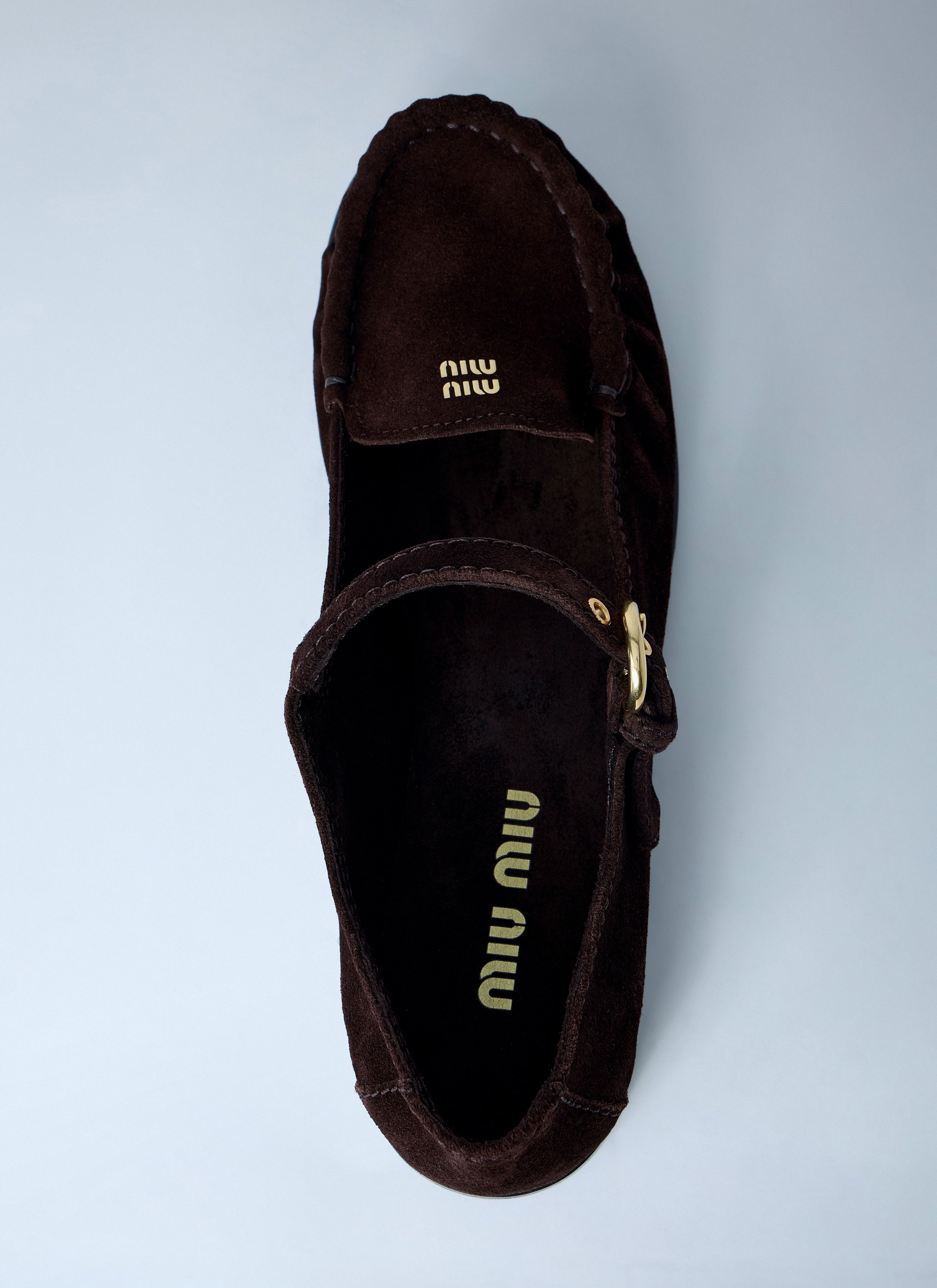 Miu Miu Suede Mary Jane Loafers Size US 6 / IT 36 - 6 Thumbnail