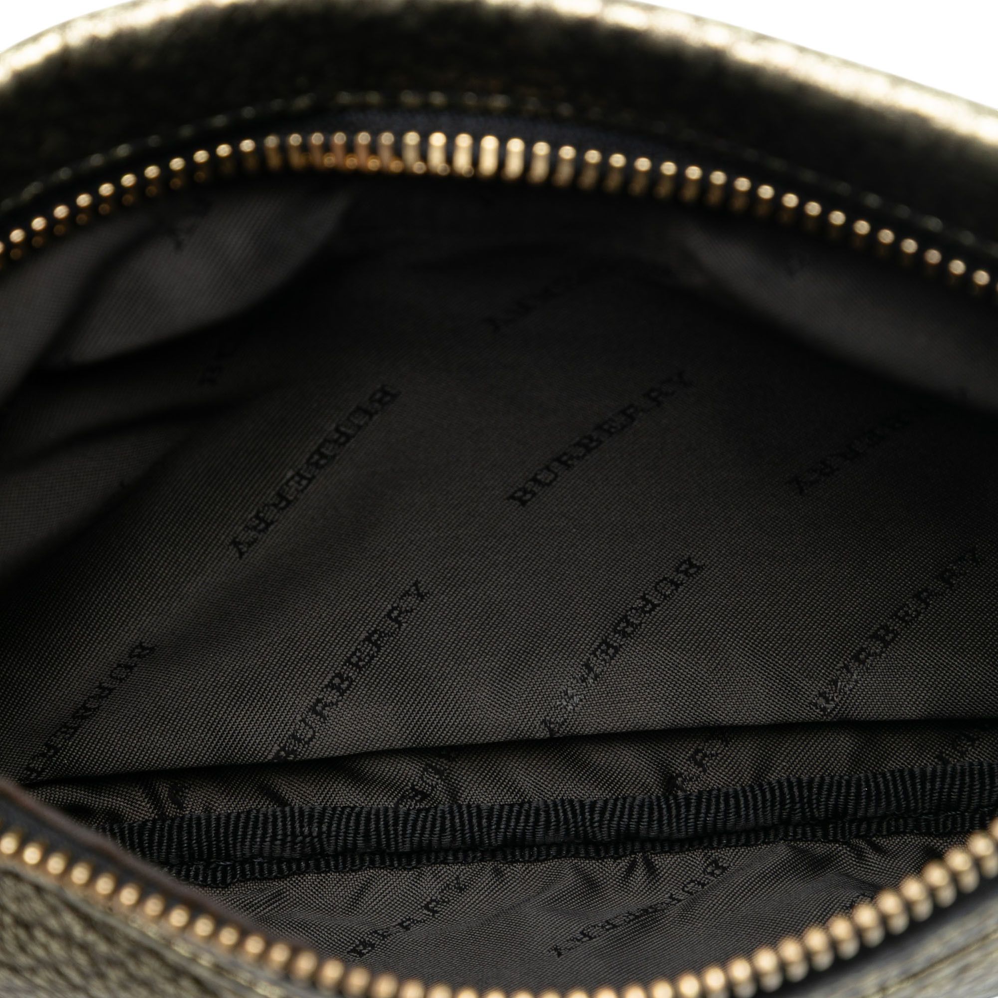 Burberry Burberry Metallic Grained Leather Wristlet Clutch Size ONE SIZE - 4 Thumbnail