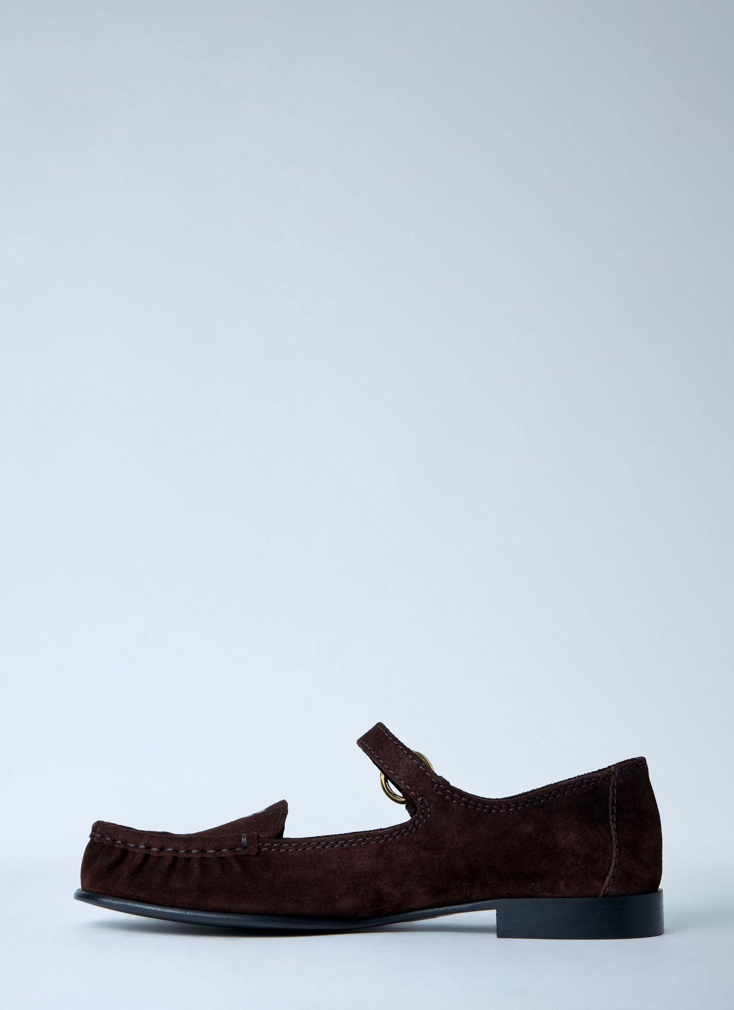 Miu Miu Suede Mary Jane Loafers Size US 8 / IT 38 - 4 Thumbnail