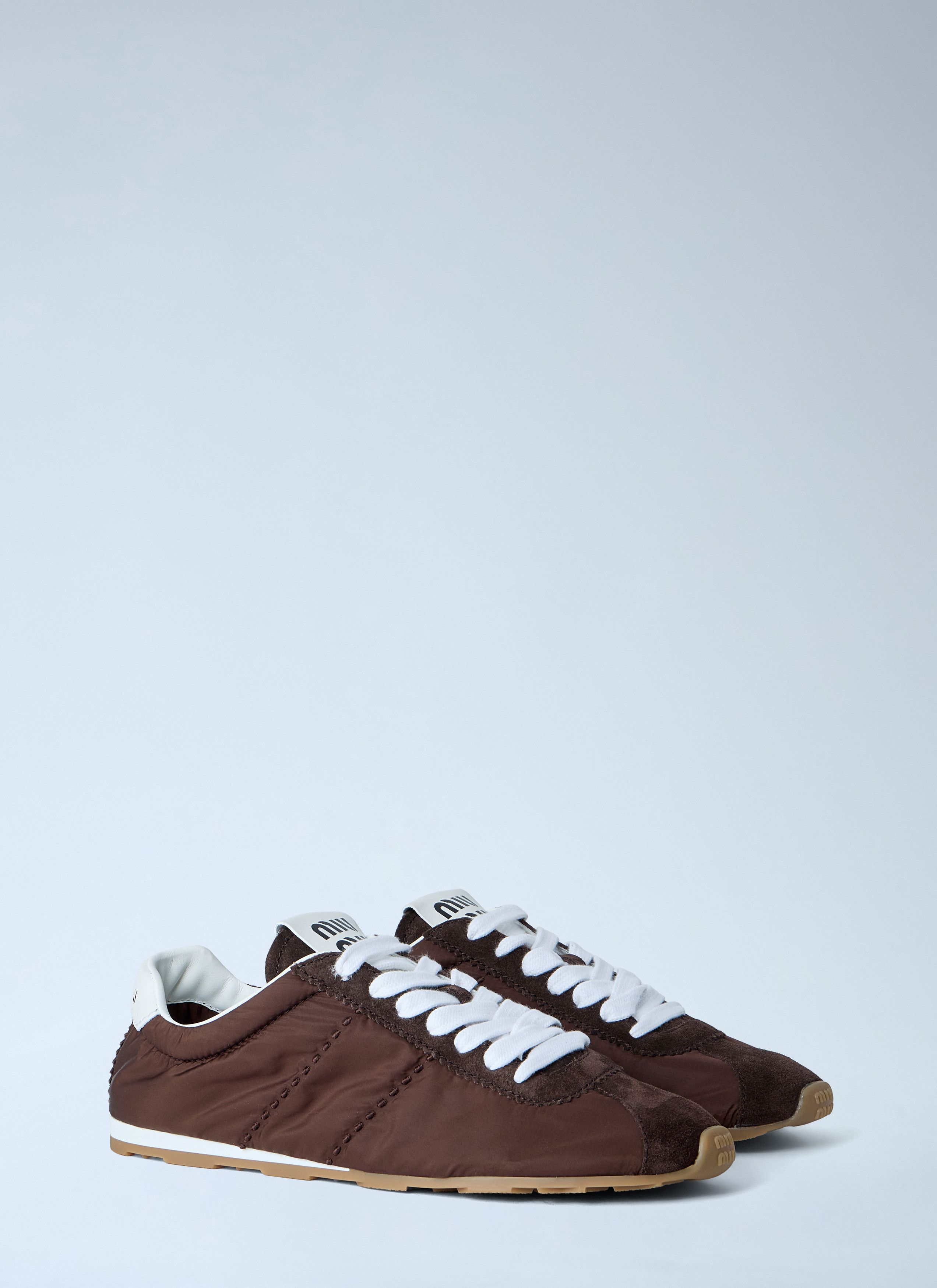 Miu Miu Logo Patch Sneakers Size US 7 / IT 37 - 2 Thumbnail