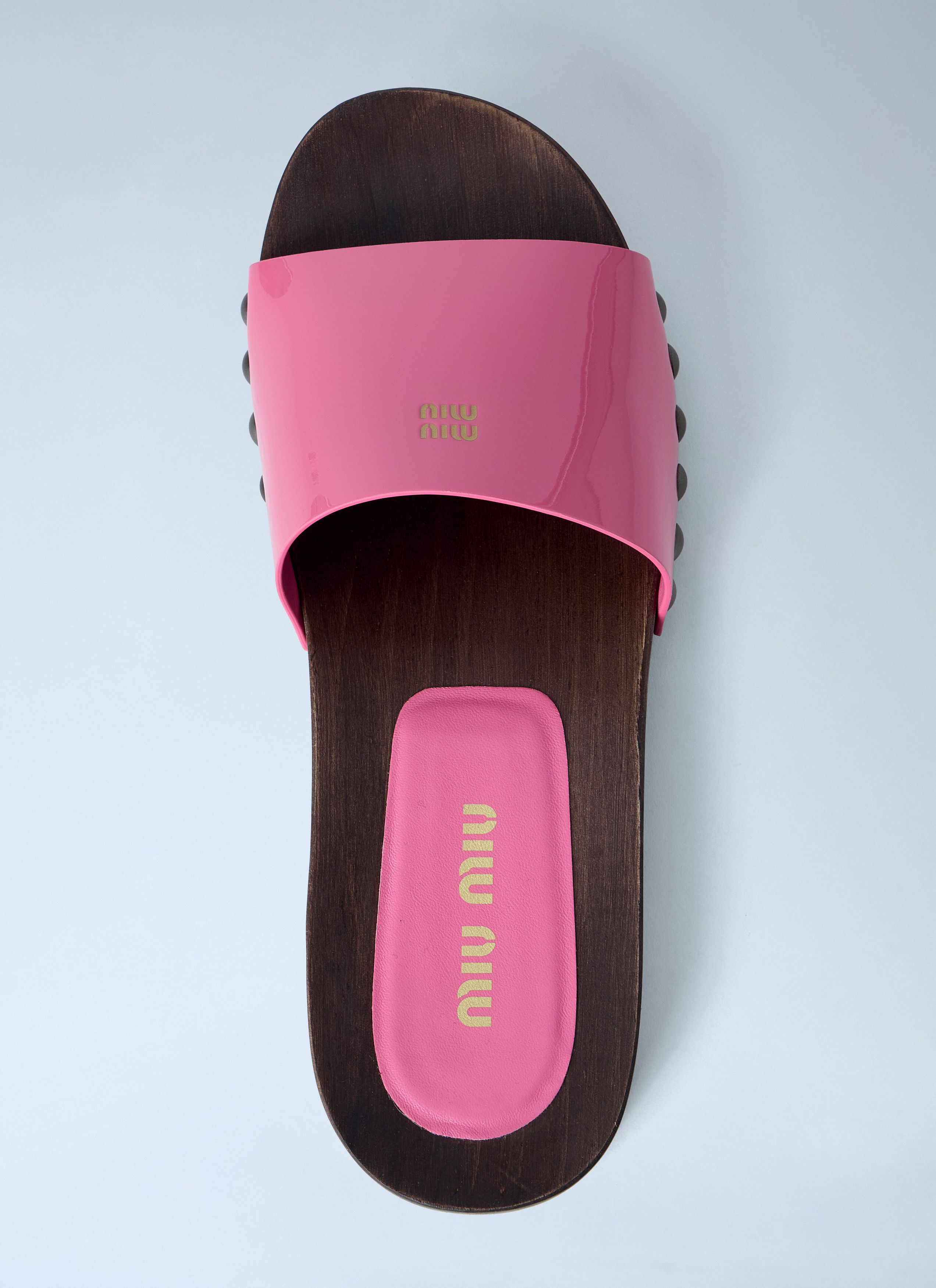 Miu Miu Studded Slide Sandals Size US 7 / IT 37 - 6 Thumbnail