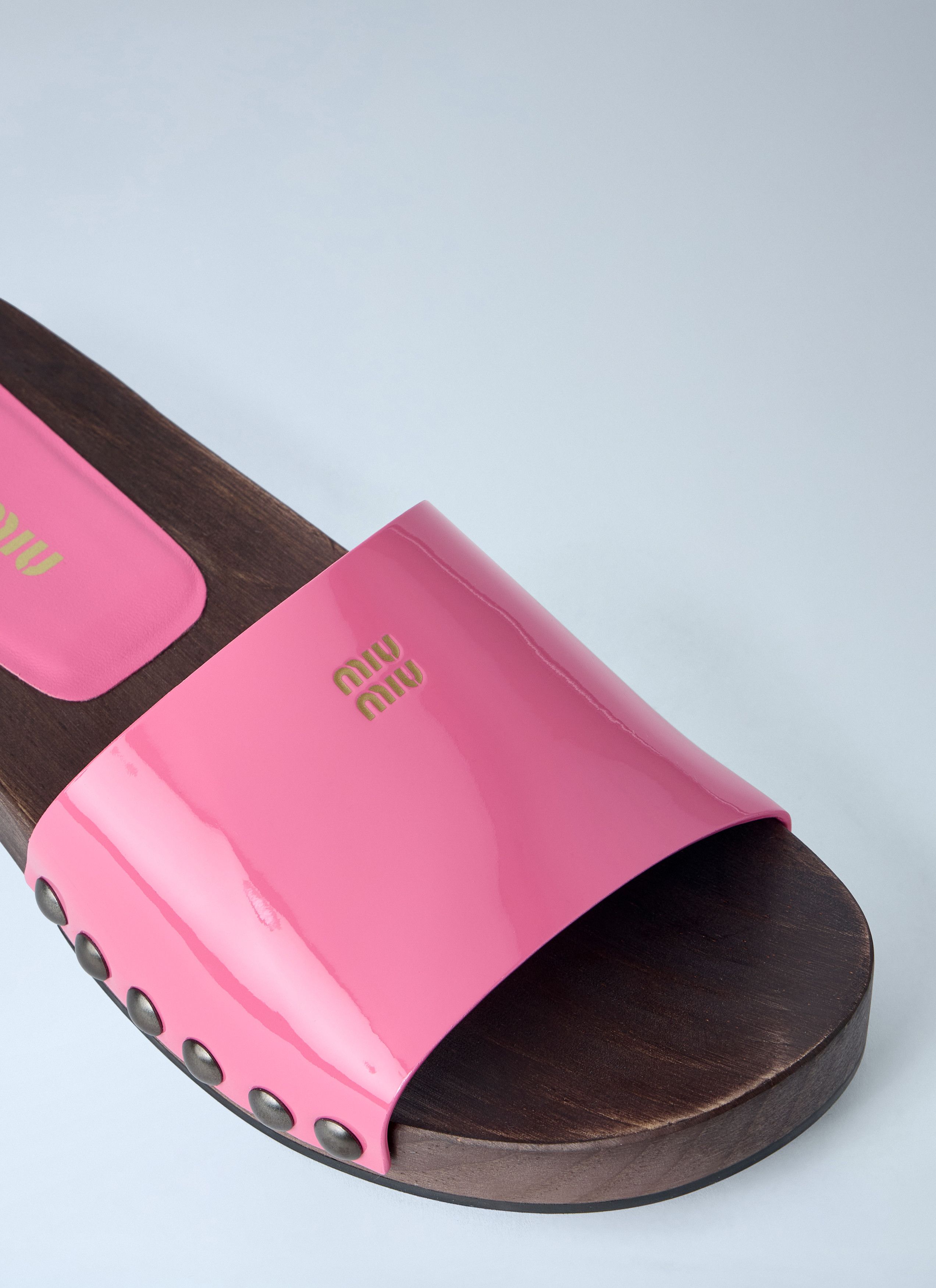 Miu Miu Studded Slide Sandals Size US 7 / IT 37 - 3 Thumbnail