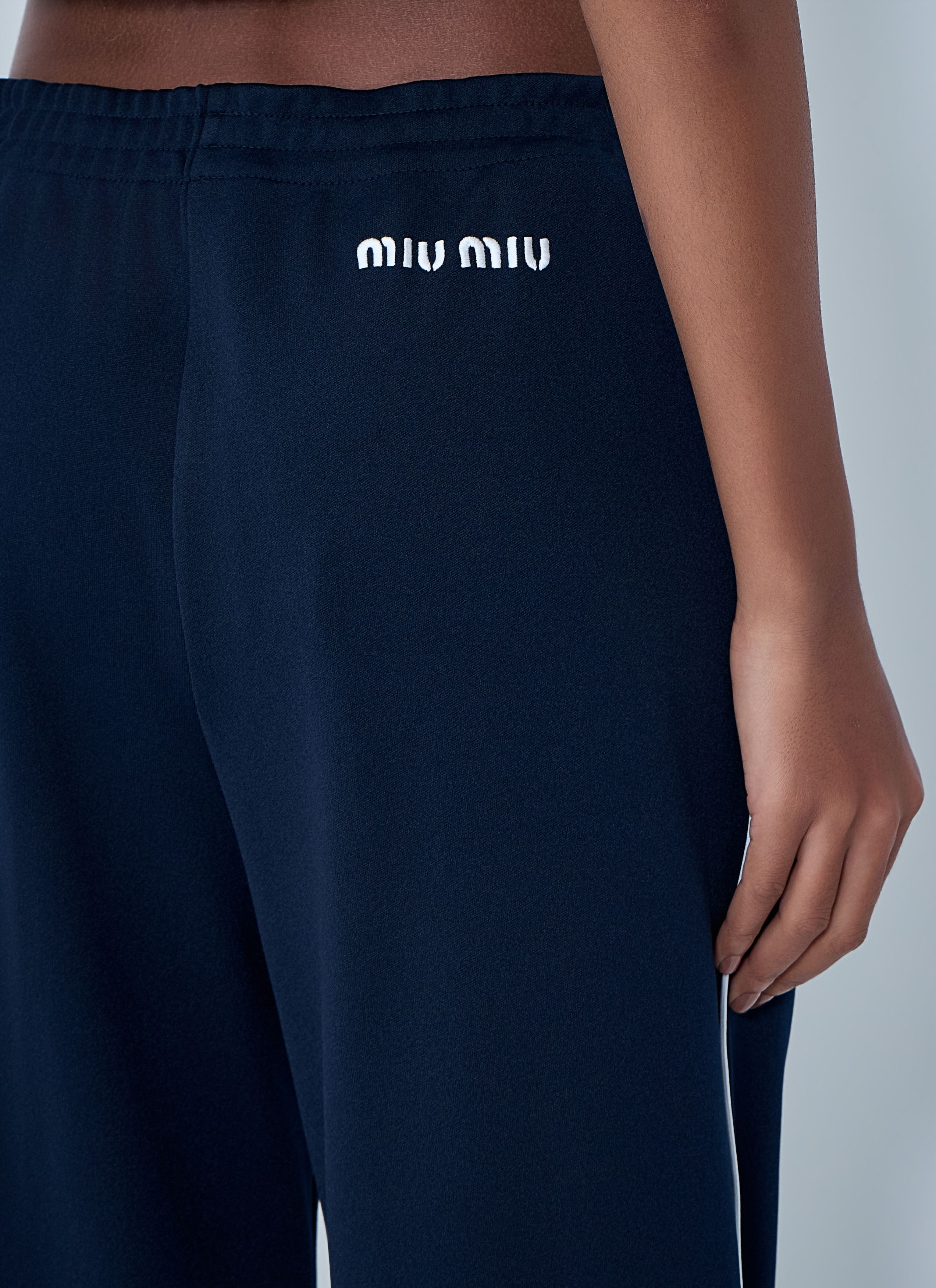Miu Miu Elasticated Wide-Leg Pants Size 28" / US 6 / IT 42 - 6 Thumbnail