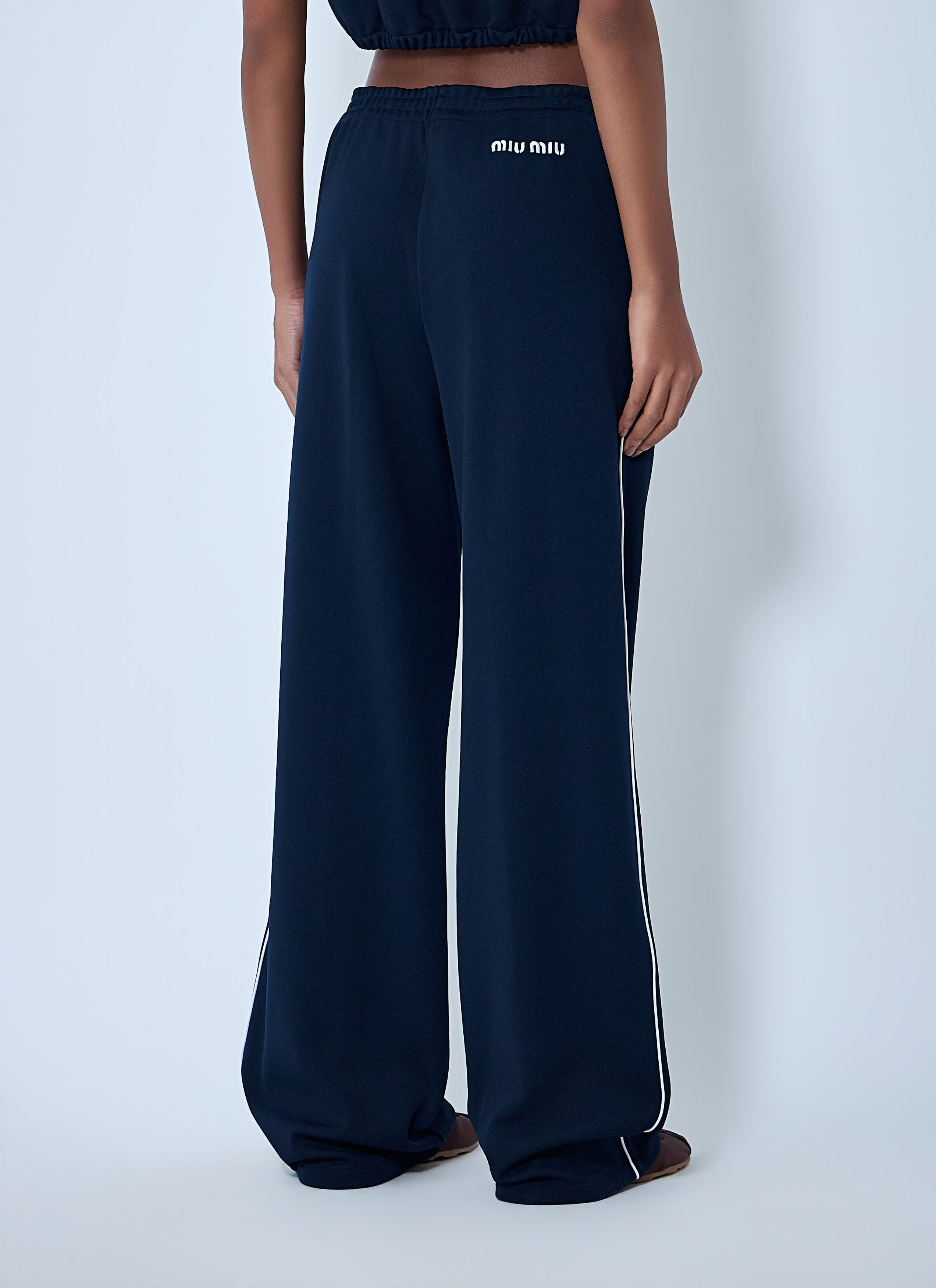 Miu Miu Elasticated Wide-Leg Pants Size 28" / US 6 / IT 42 - 4 Thumbnail