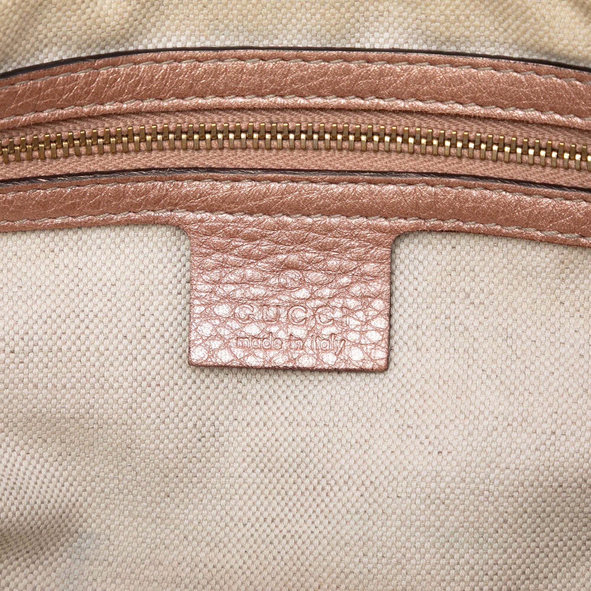 Gucci Gucci Metallic Pebbled Calfskin Bella Satchel Size ONE SIZE - 6 Thumbnail