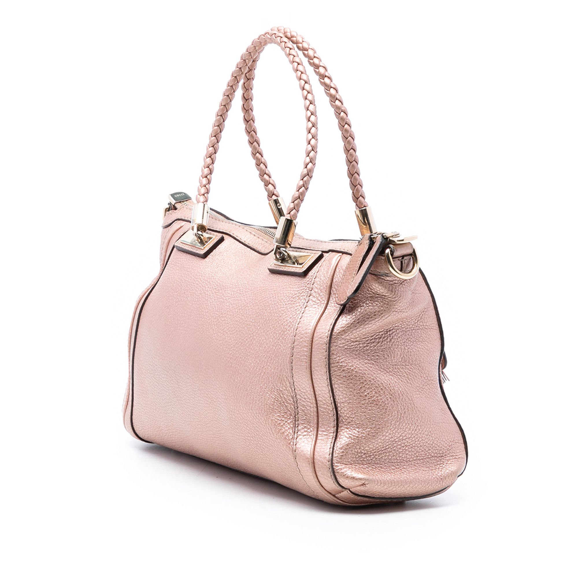 Gucci Gucci Metallic Pebbled Calfskin Bella Satchel Size ONE SIZE - 2 Thumbnail