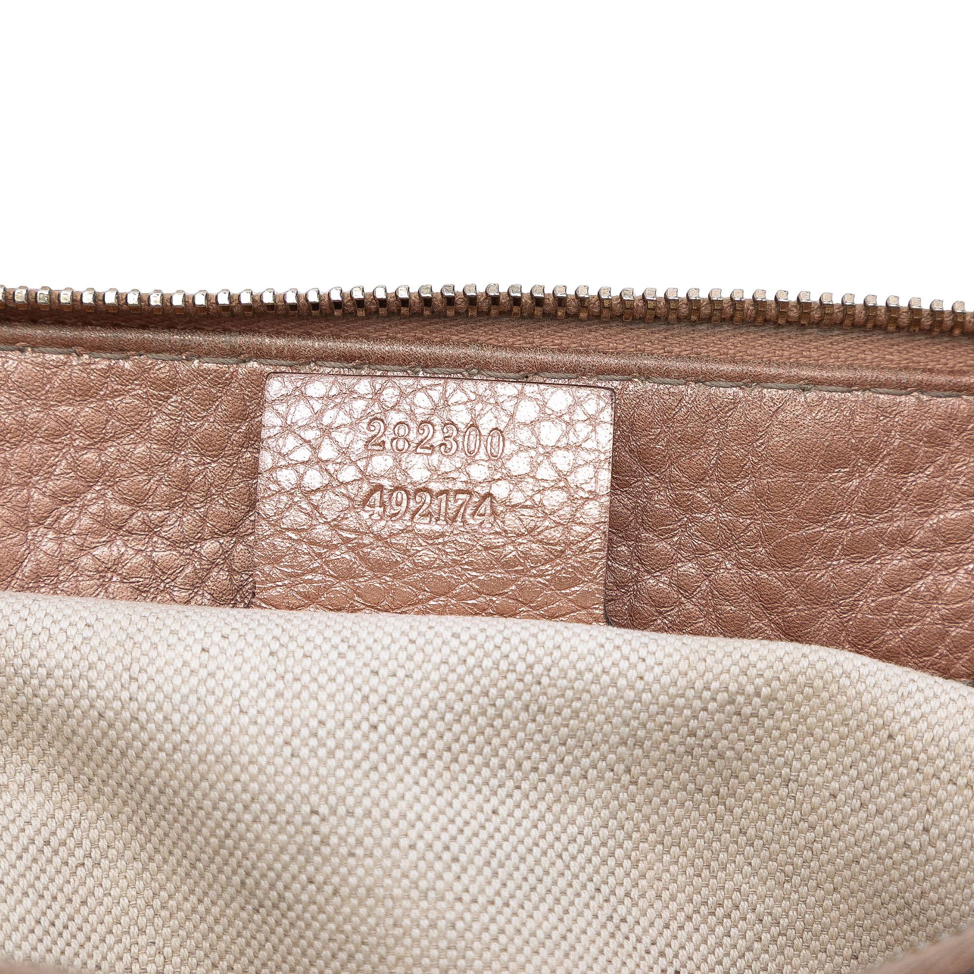 Gucci Gucci Metallic Pebbled Calfskin Bella Satchel Size ONE SIZE - 5 Thumbnail
