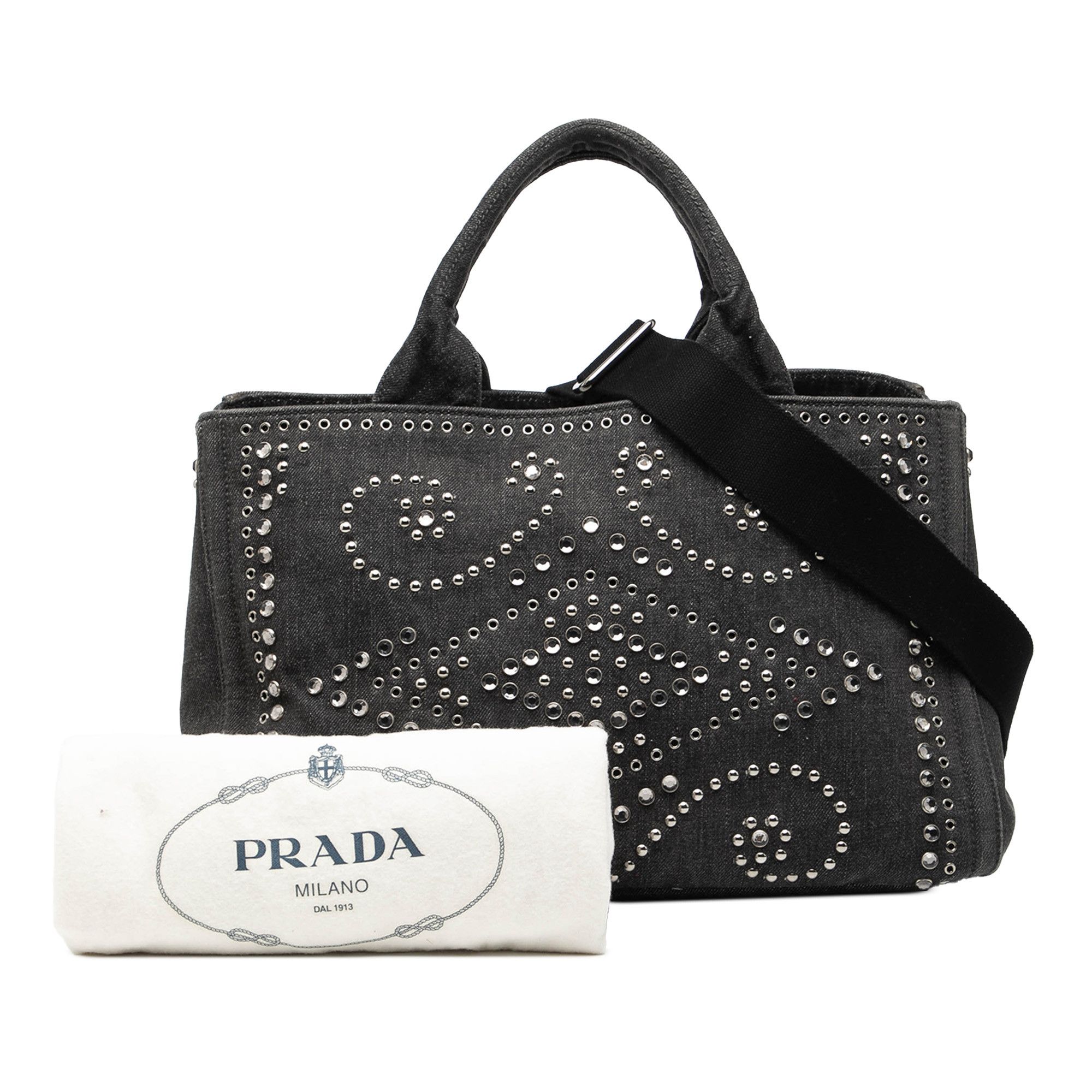 Prada Prada Denim Canapa Bijoux Satchel Size ONE SIZE - 7 Thumbnail