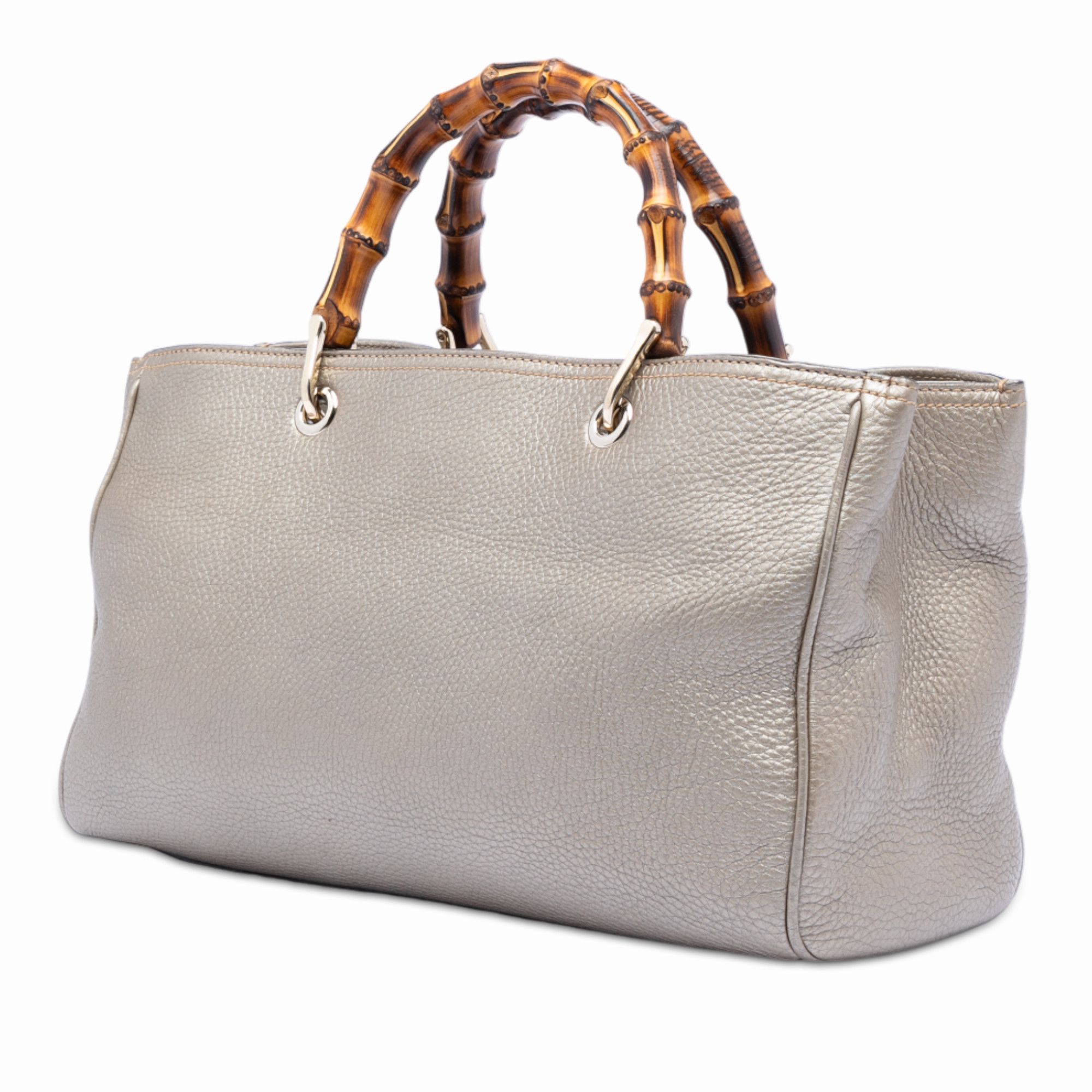 Gucci Gucci Medium Calfskin Bamboo Shopper Satchel Size ONE SIZE - 2 Thumbnail