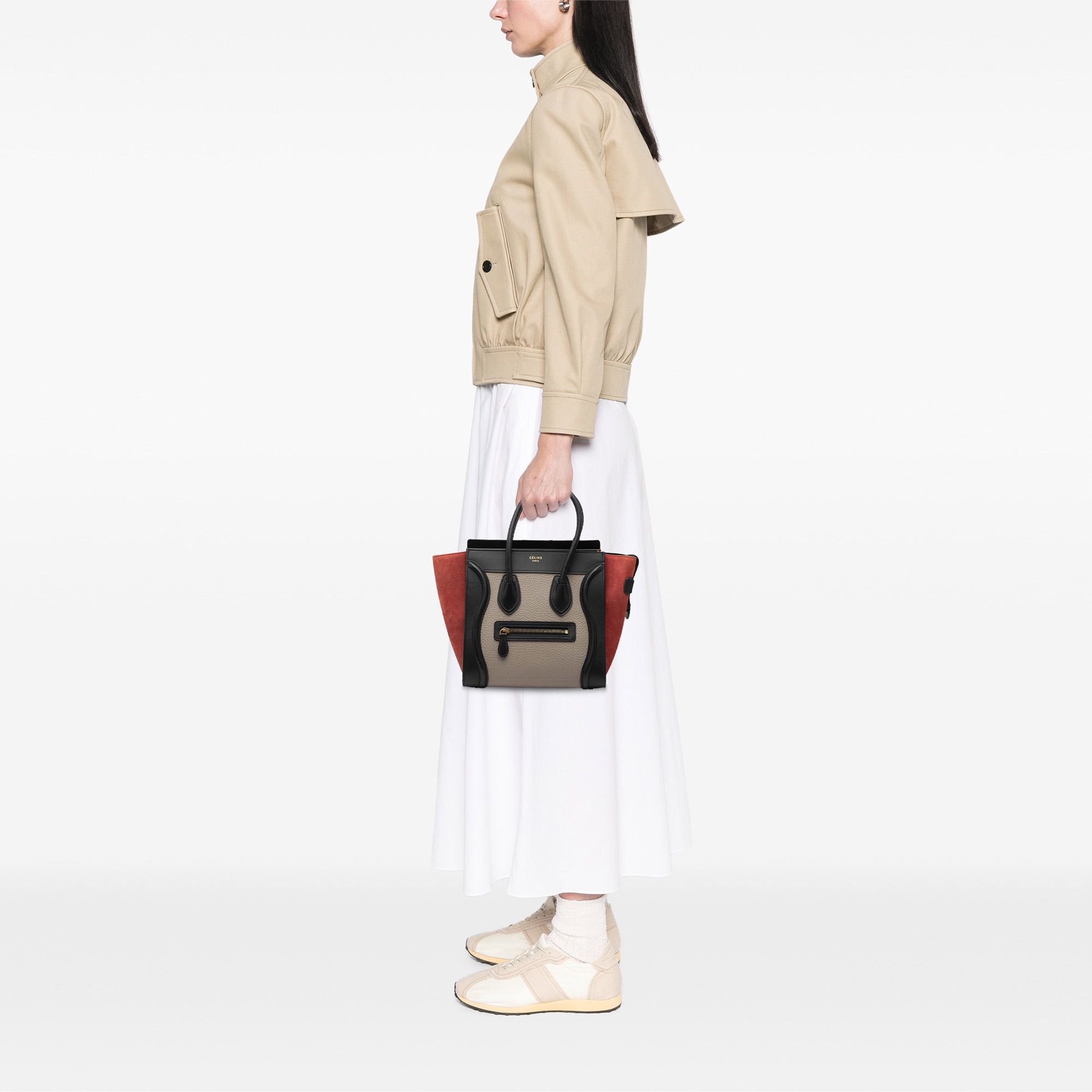 Celine Celine Micro Tricolor Leather Luggage Tote Size ONE SIZE - 7 Thumbnail