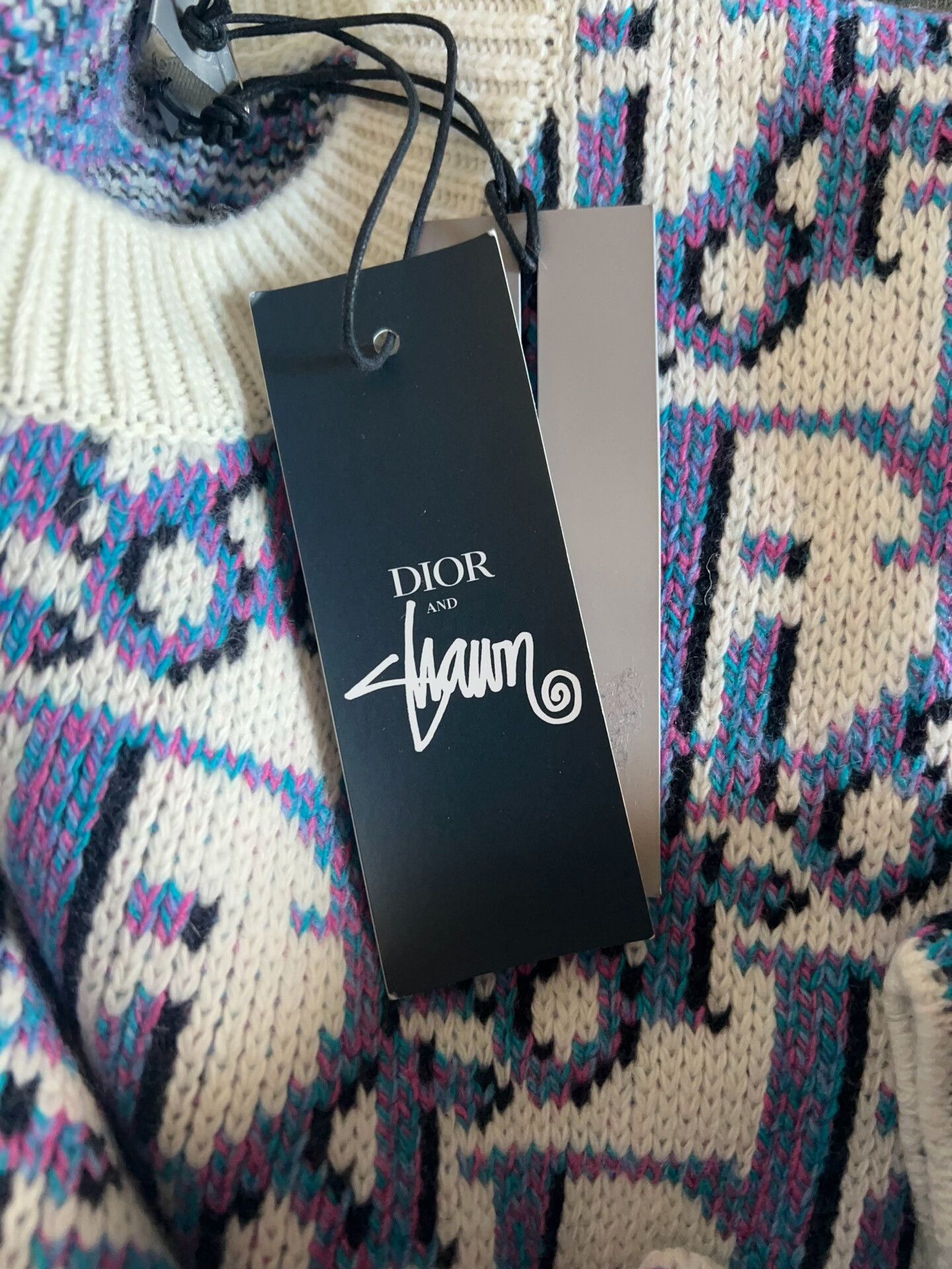 Dior Dior Stussy Logo Knit Sweater XL Size US XL / EU 56 / 4 - 5 Thumbnail