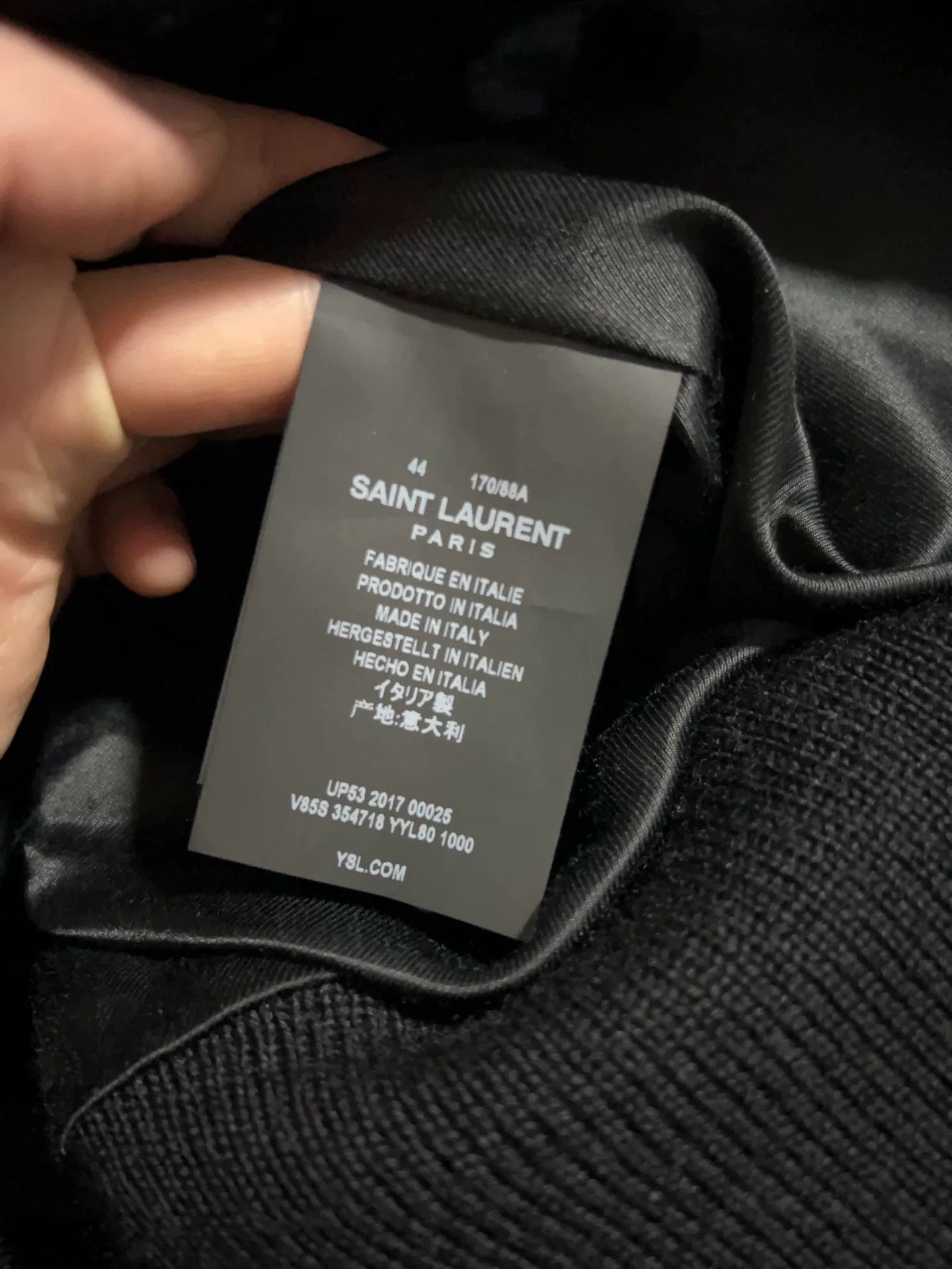 Saint Laurent Paris Black and White Baseball Jacket Size US M / EU 48-50 / 2 - 7 Thumbnail