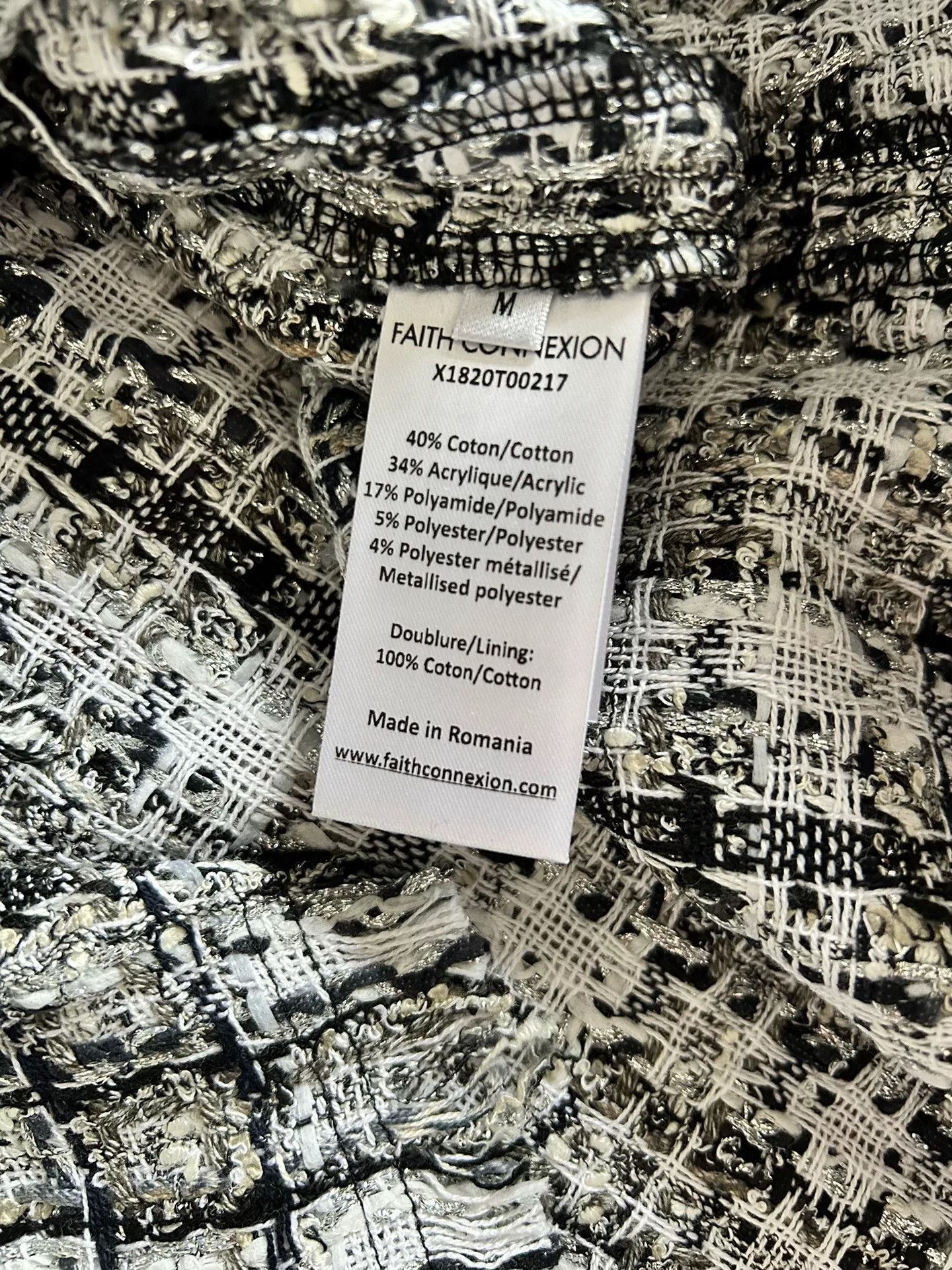 Faith Connexion Faith Connexion Silver Tweed Shirt Size M / US 6-8 / IT 42-44 - 3 Thumbnail