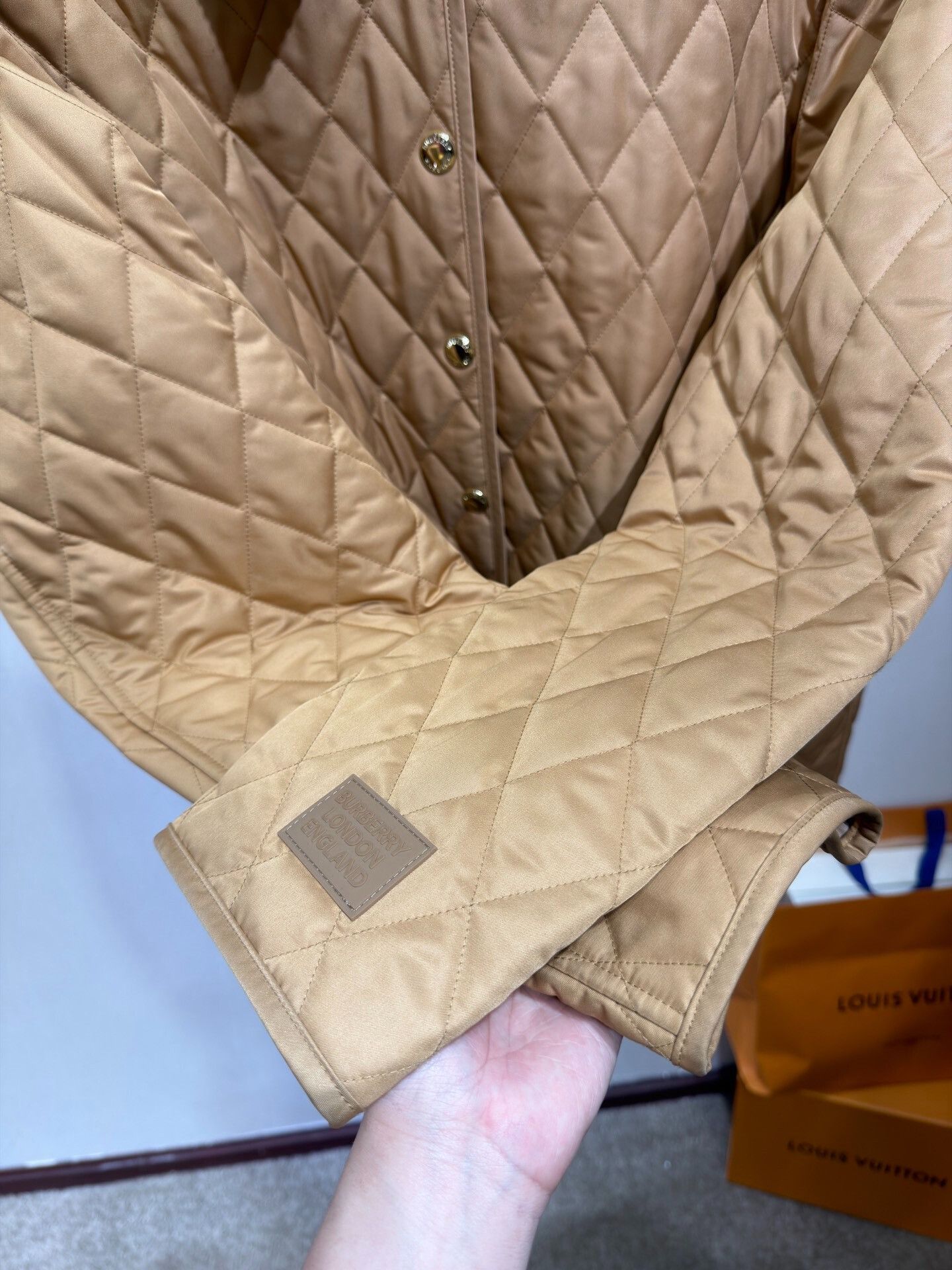 Burberry Burberry Beige Quilted Cotton Coat XL Size US XL / EU 56 / 4 - 5 Thumbnail