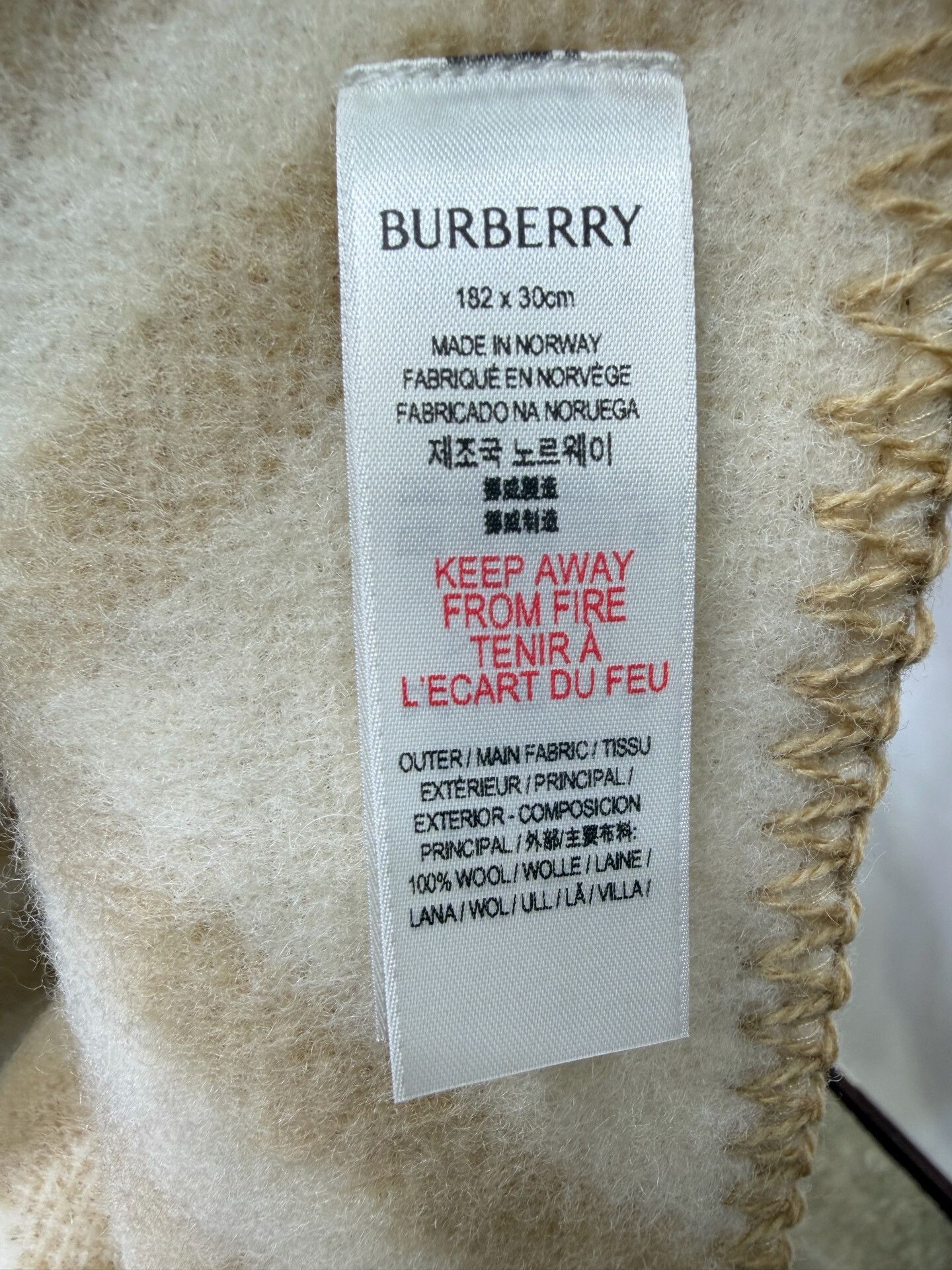 Burberry Burberry Beige Plaid Scarf Shawl Size ONE SIZE - 6 Thumbnail