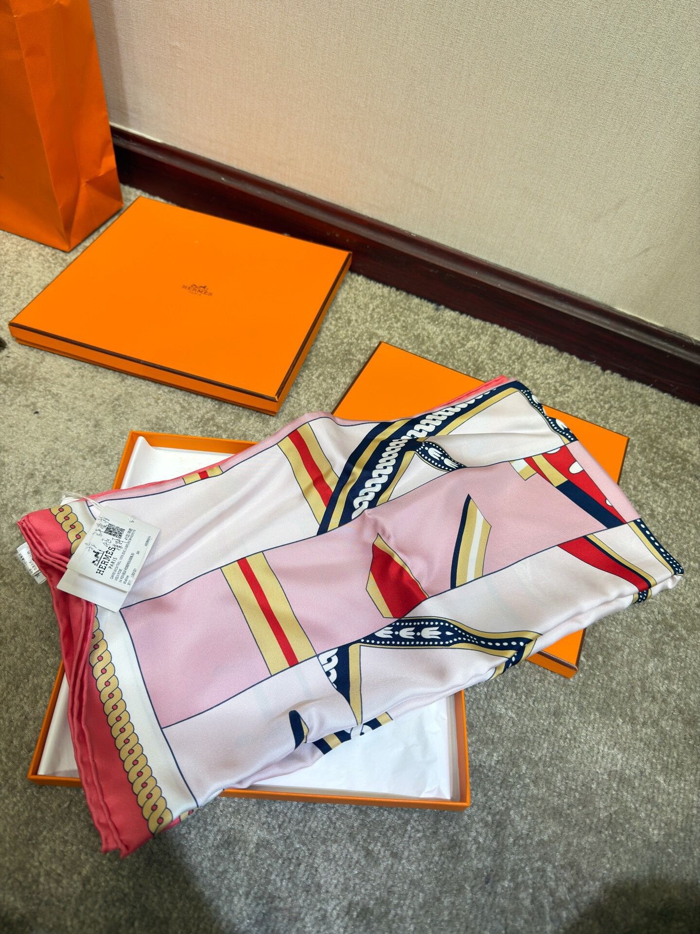 Hermes Hermes Striped Berlin Horse Scarf 90x90 Size ONE SIZE - 2 Thumbnail