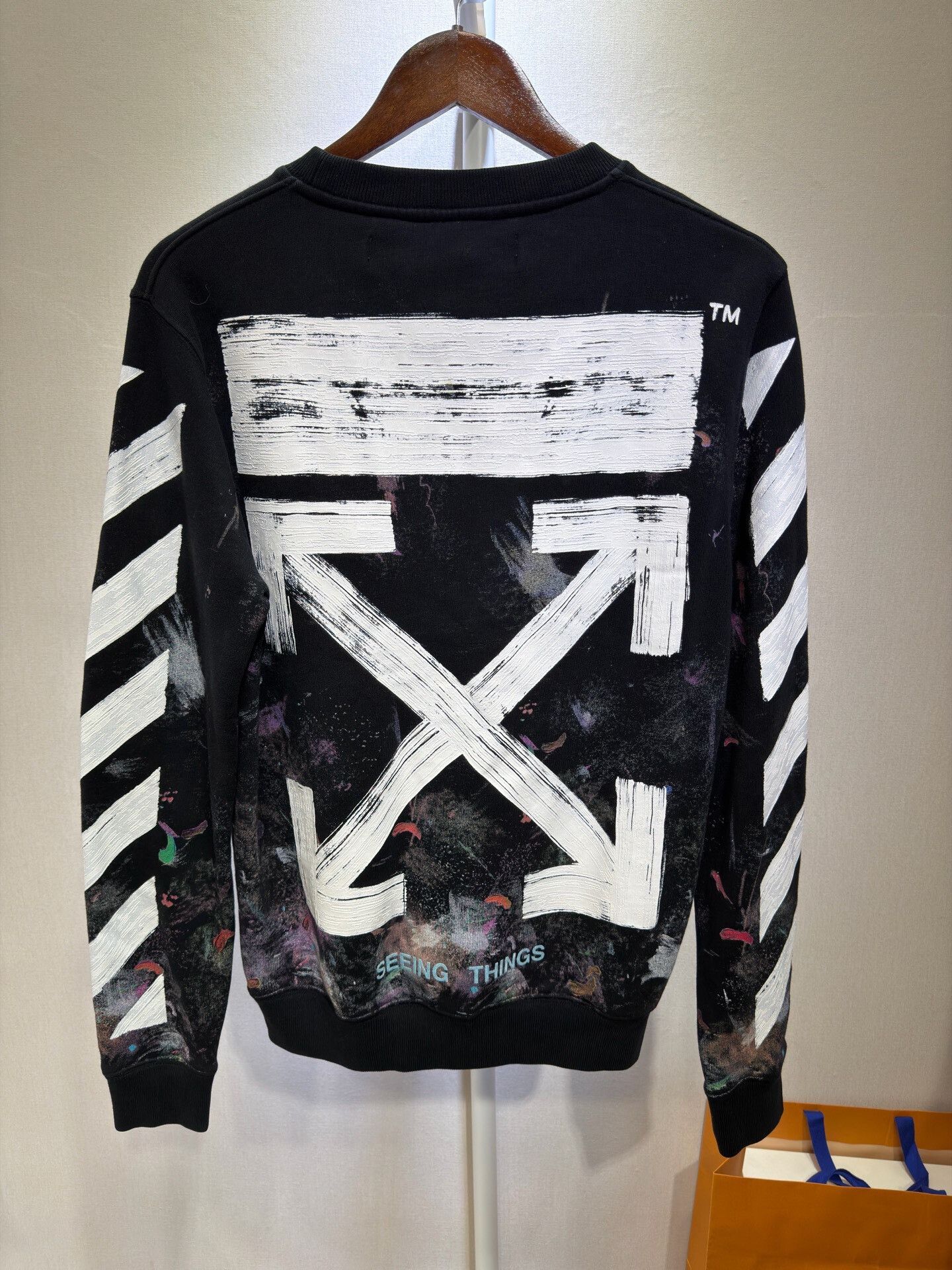 Off-White Off-White Black Fireworks Sweatshirt Size XXS / US 00 / IT 34 - 2 Thumbnail