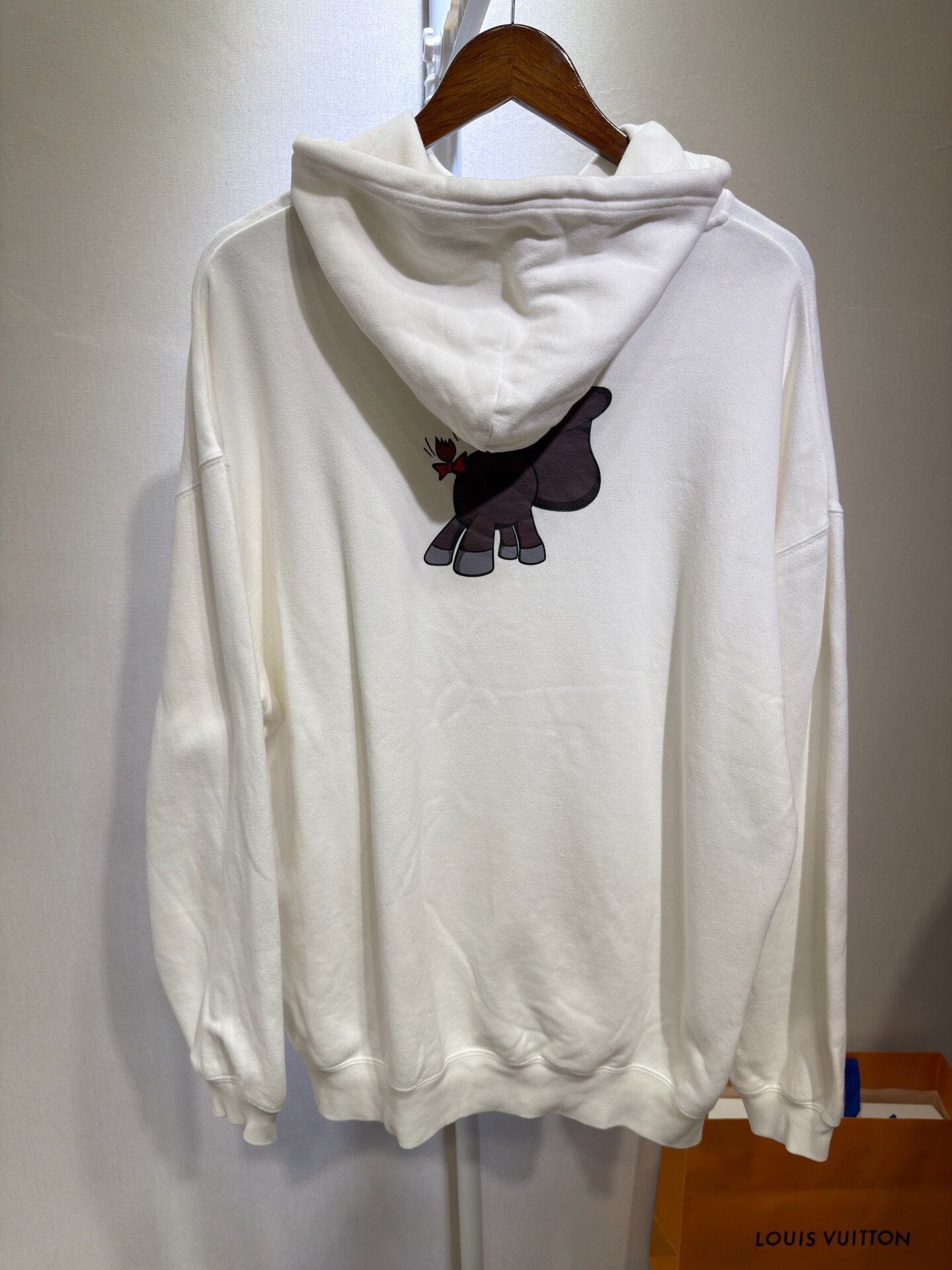 Balenciaga Balenciaga White Cartoon Hooded Sweatshirt Size S / US 4 / IT 40 - 2 Thumbnail