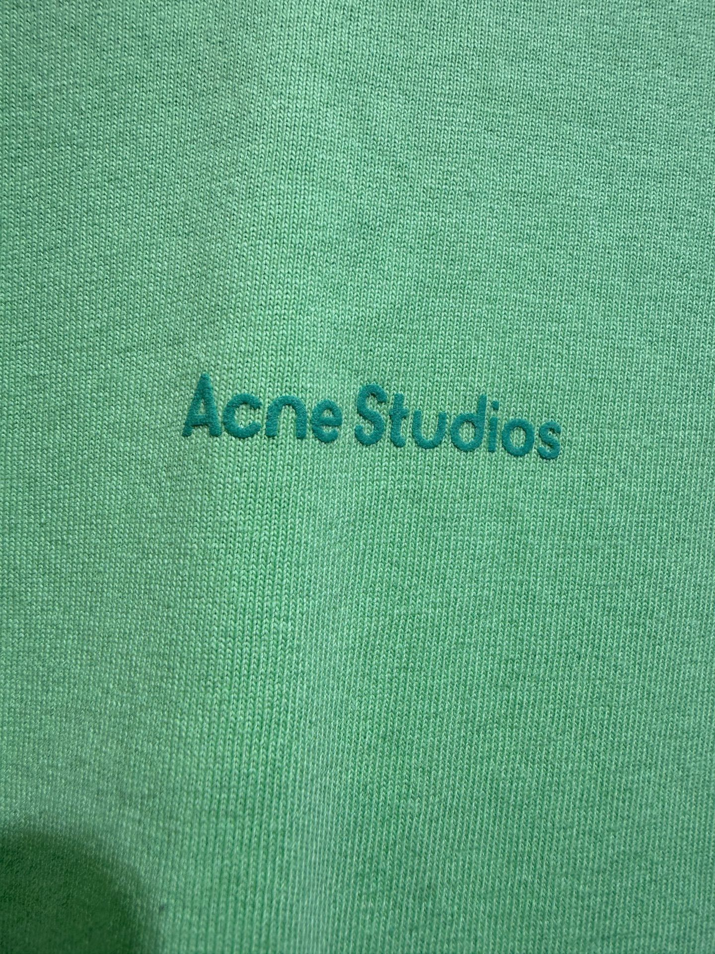 Acne Studios Acne Studios Green Embroidered Logo T-Shirt Size US M / EU 48-50 / 2 - 3 Thumbnail