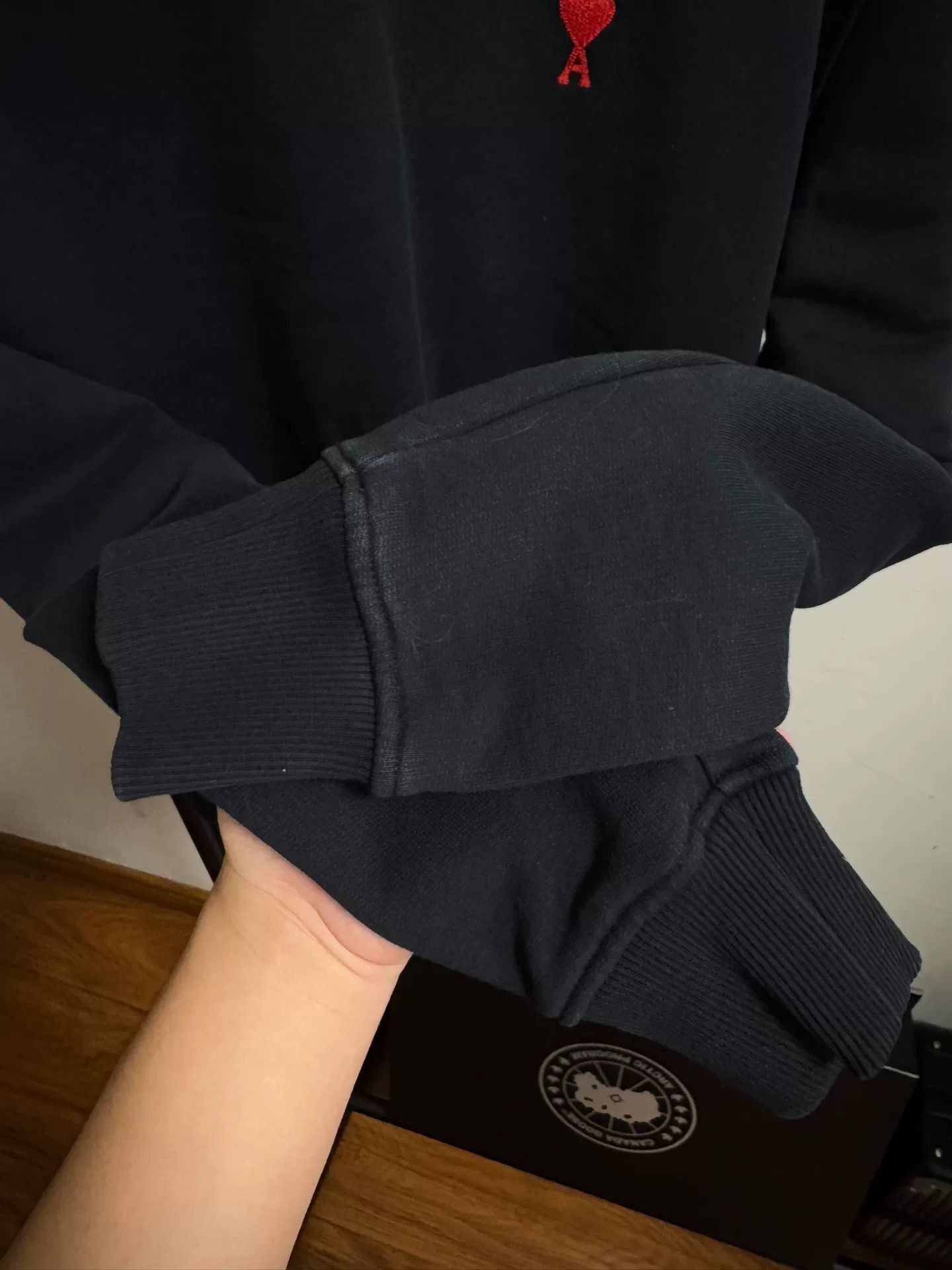 Sebastien Ami Ami Paris Black Heart Embroidered Sweatshirt Size US S / EU 44-46 / 1 - 6 Thumbnail