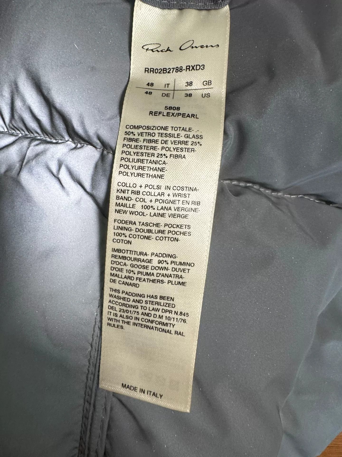 Rick Owens Rick Owens Reflective Pilot Jacket Pearl Gray Size US M / EU 48-50 / 2 - 7 Thumbnail