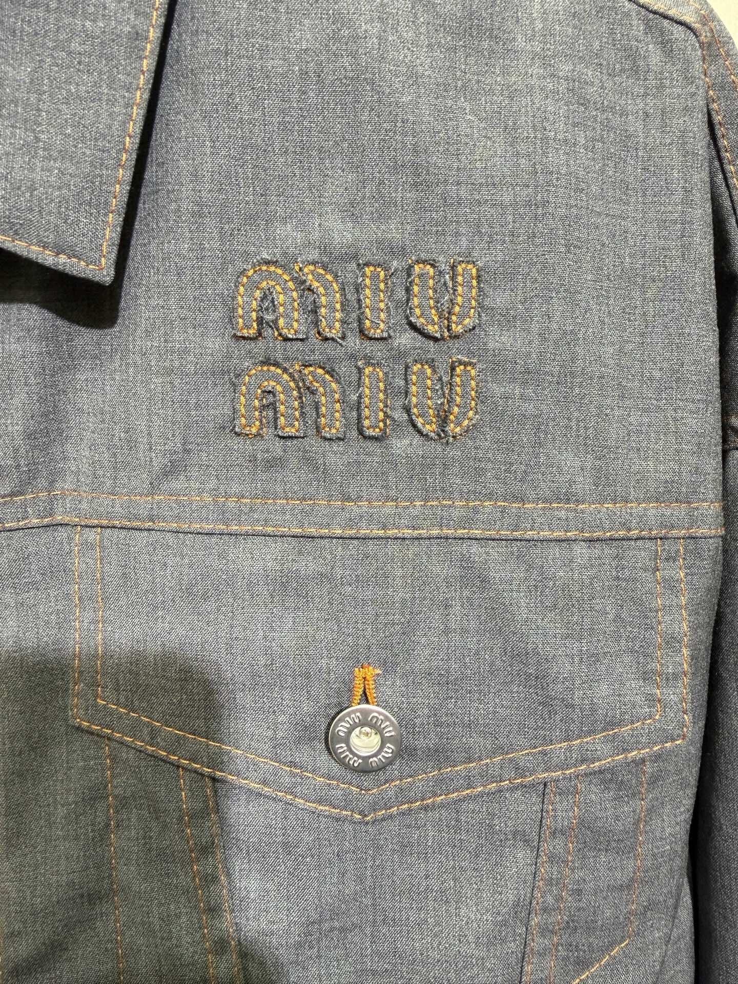 Miu Miu Miu Miu SS23 Long Sleeve Denim Jacket Size XS / US 0-2 / IT 36-38 - 5 Thumbnail