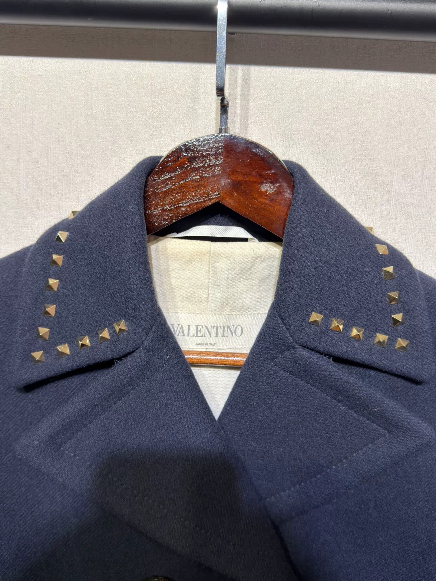 Valentino Valentino Men's Studded Wool Coat Size US XS / EU 42 / 0 - 4 Thumbnail