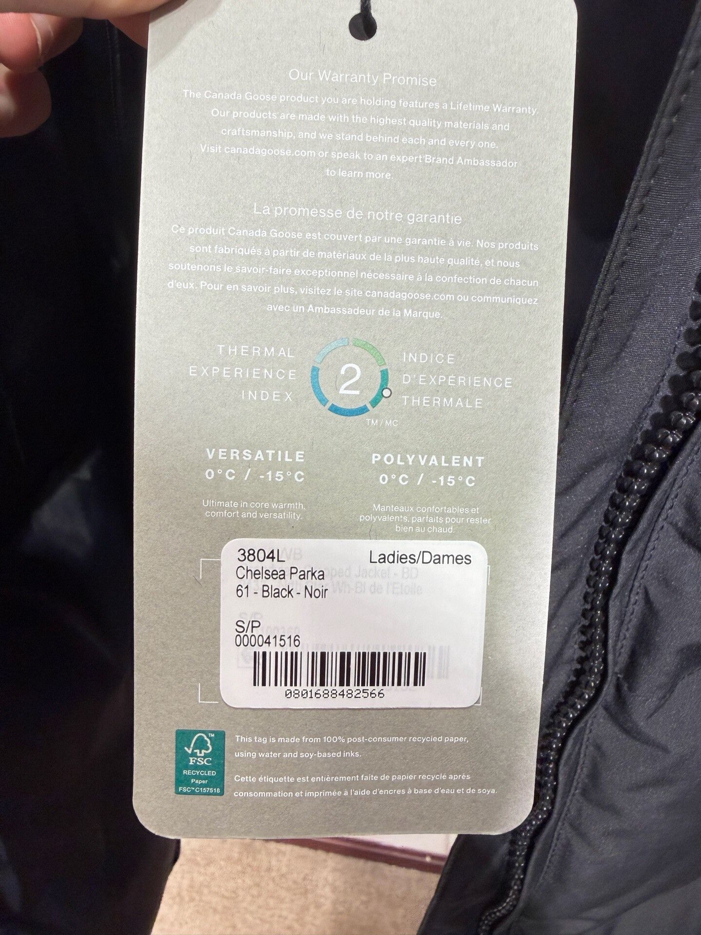 Canada Goose Canada Goose Chelsea Black Parka for Women Size S / US 4 / IT 40 - 8 Thumbnail