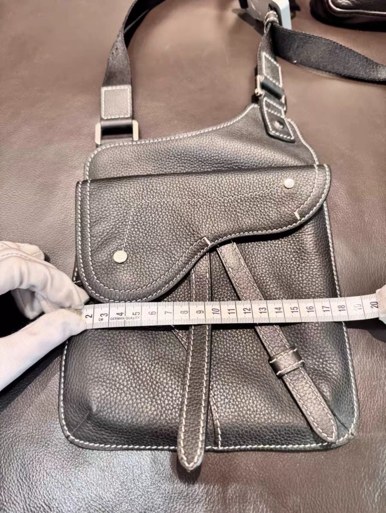Dior Dior Saddle Bag in Black Leather Size ONE SIZE - 8 Thumbnail