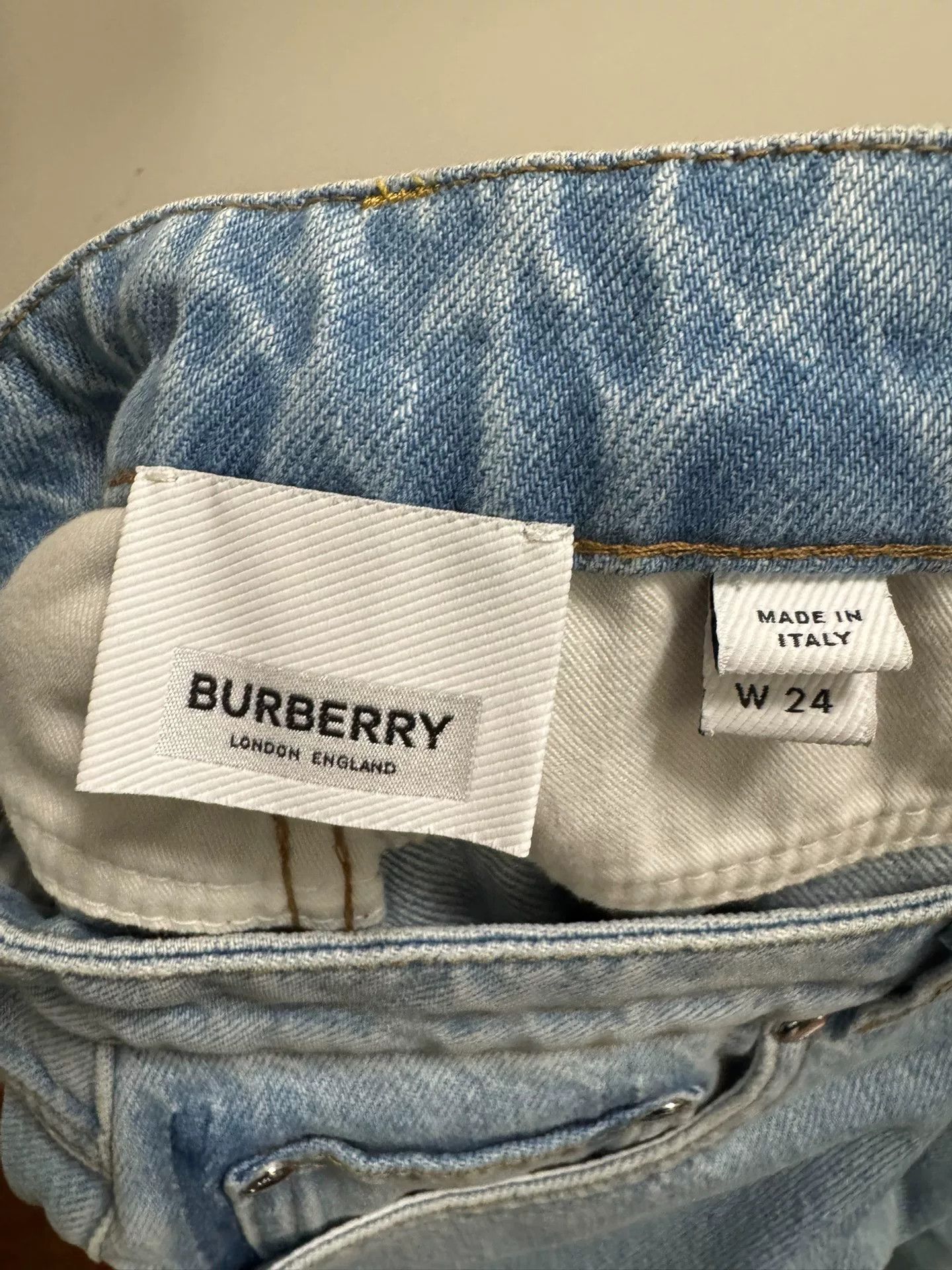 Burberry Burberry Women's Blue Denim Jeans Size 24 Size 24" / US 00 / IT 34 - 3 Thumbnail