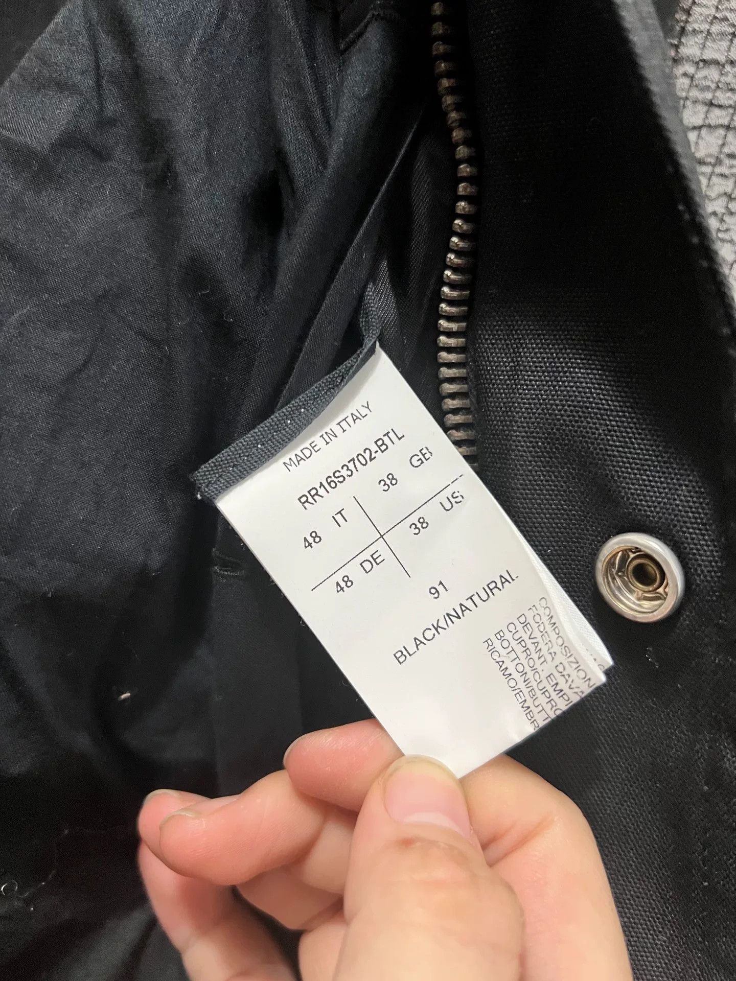 Rick Owens Rick Owens Black and White Windbreaker Coat Size US M / EU 48-50 / 2 - 9 Thumbnail