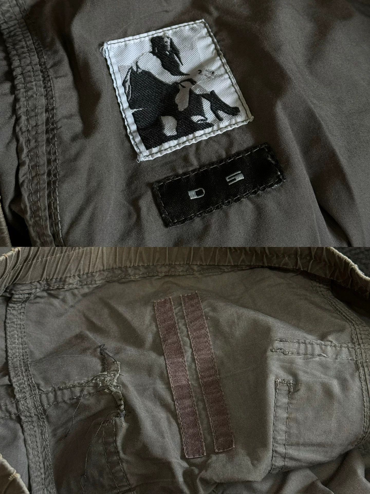 Rick Owens Rick Owens Gray Cargo Drop-Crotch Pants Size US 28 / EU 44 - 8 Thumbnail
