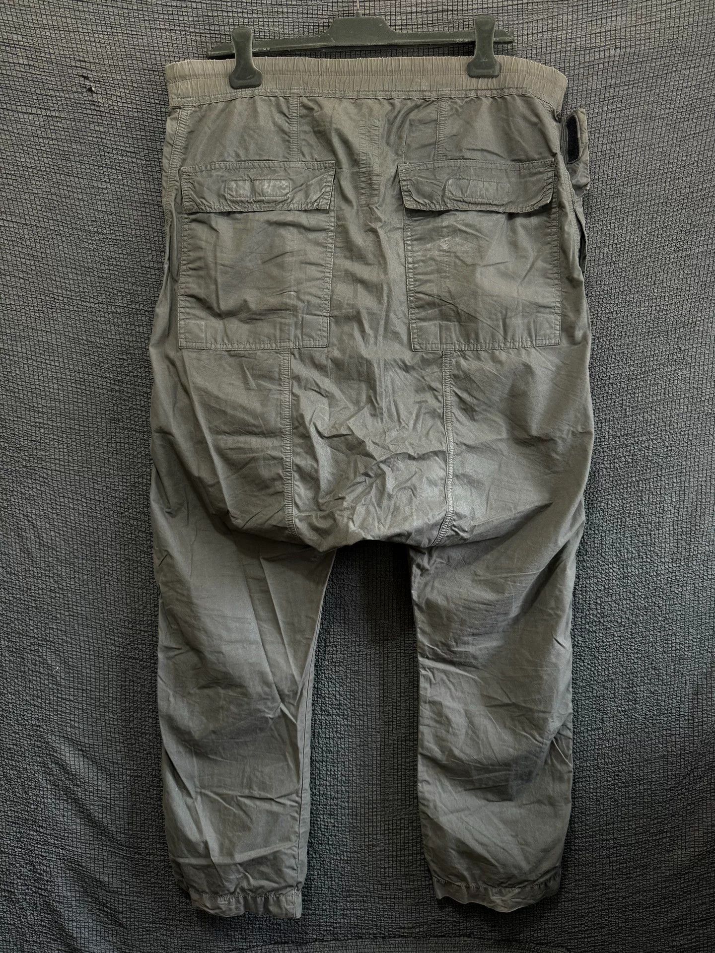 Rick Owens Rick Owens Gray Cargo Drop-Crotch Pants Size US 28 / EU 44 - 2 Thumbnail