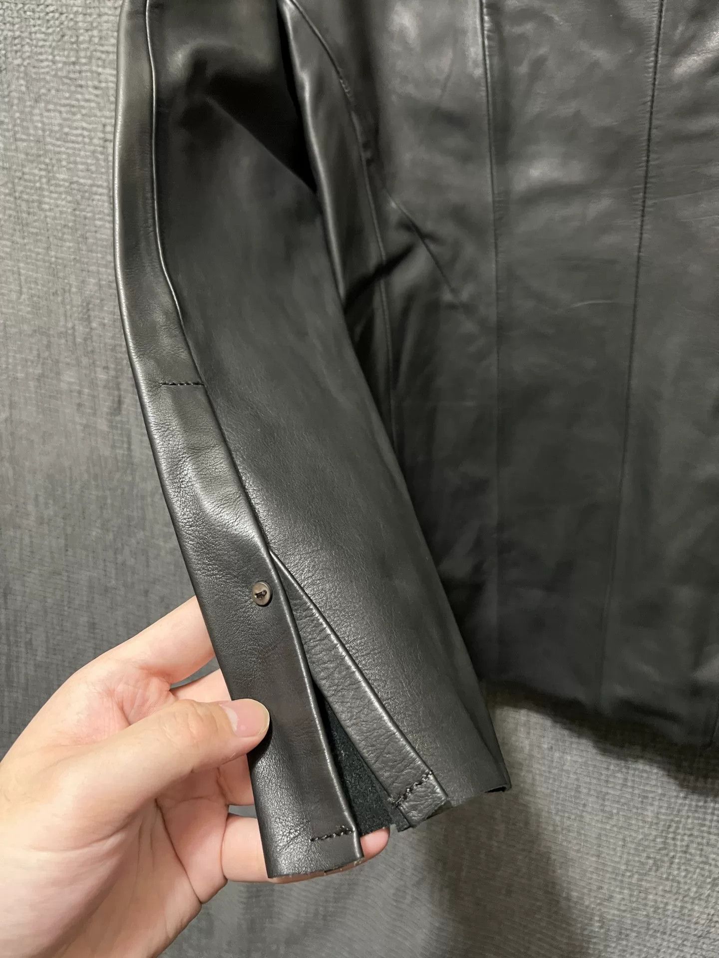 S/STERE Dark Avant-Garde Leather Jacket Size US XS / EU 42 / 0 - 6 Thumbnail