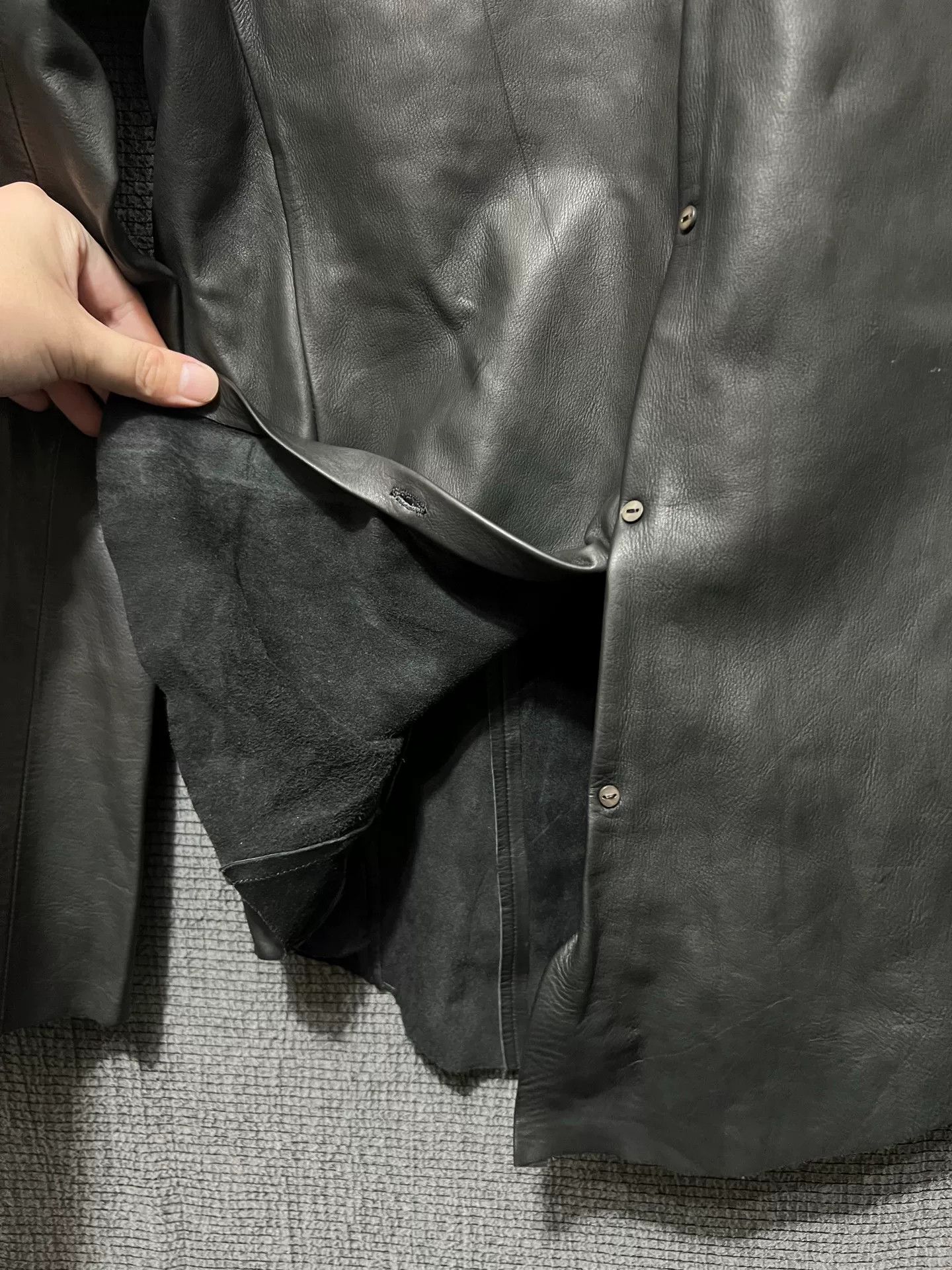 S/STERE Dark Avant-Garde Leather Jacket Size US XS / EU 42 / 0 - 4 Thumbnail