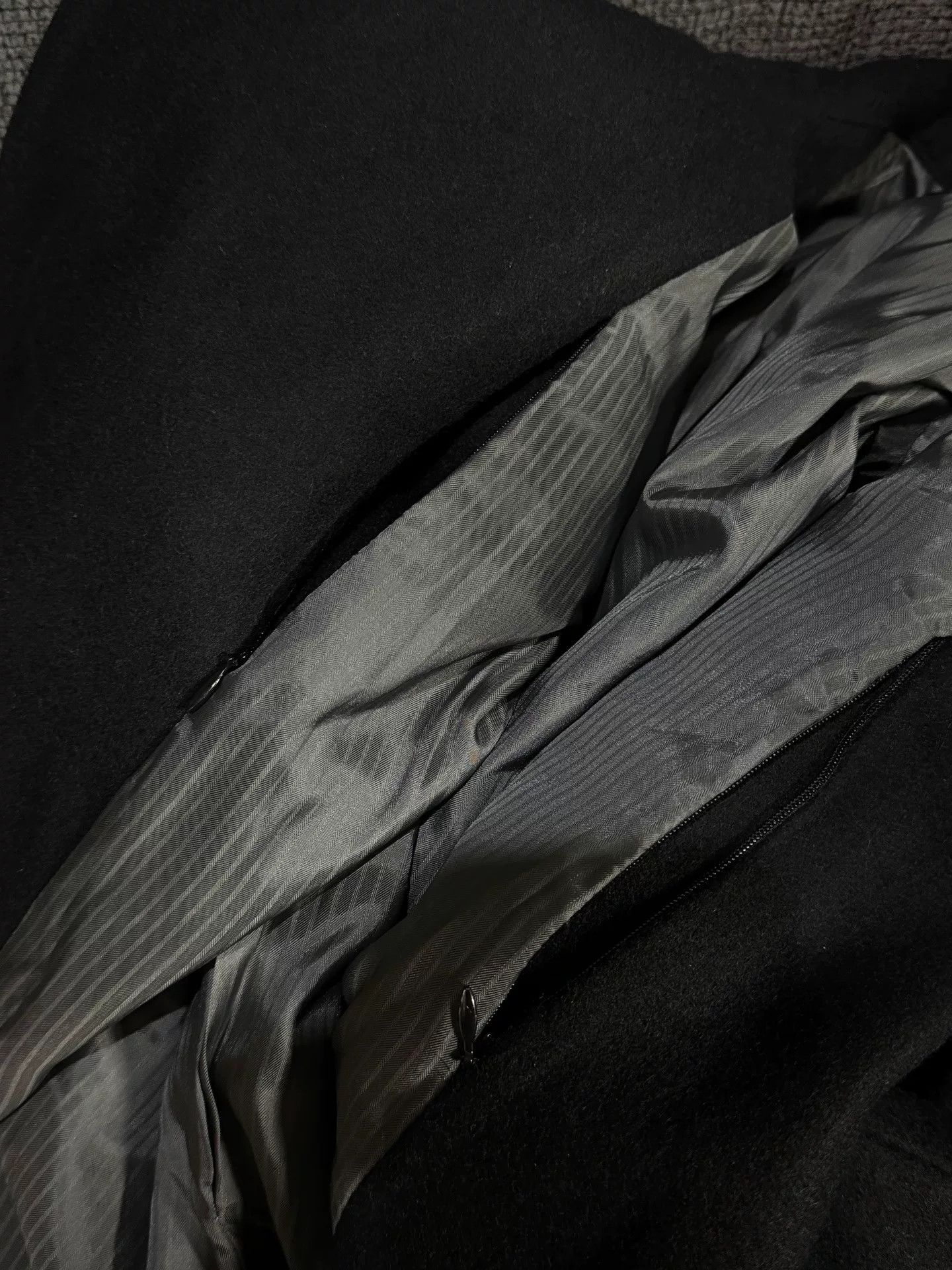 Rick Owens Avant-garde Black Coat with Leather Sleeves Size US M / EU 48-50 / 2 - 8 Thumbnail