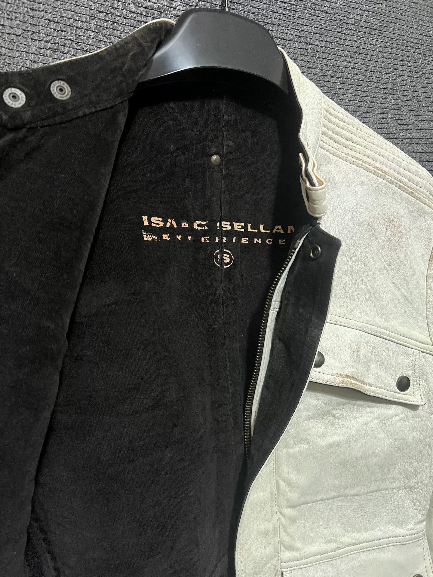 Isaac Sellam Experience Vintage Style White Leather Jacket Size US S / EU 44-46 / 1 - 7 Thumbnail