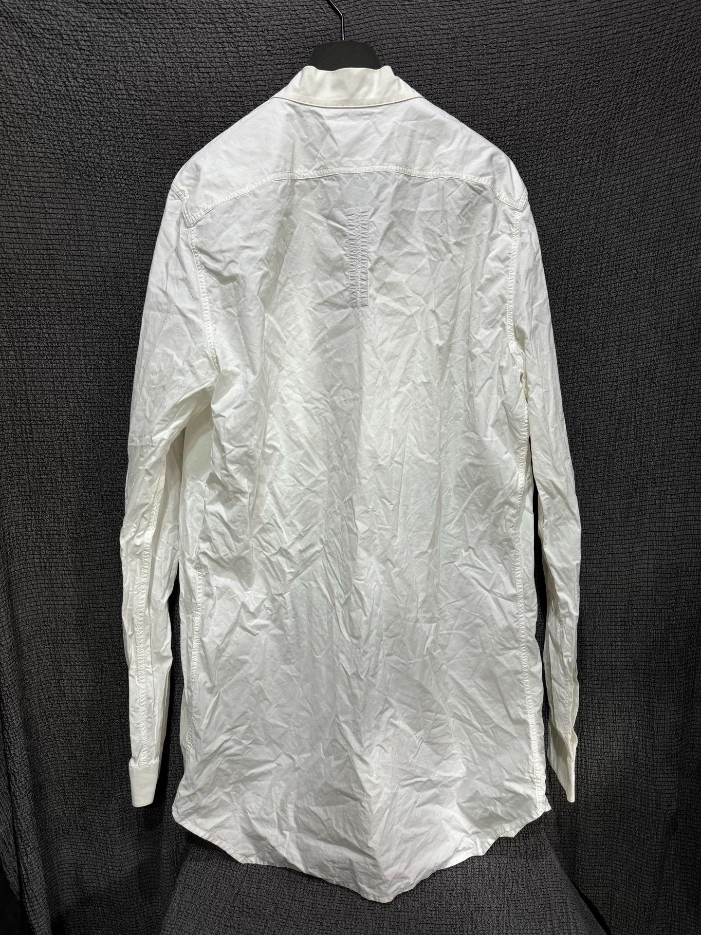Rick Owens Rick Owens Collarless White Shirt Size US L / EU 52-54 / 3 - 5 Thumbnail