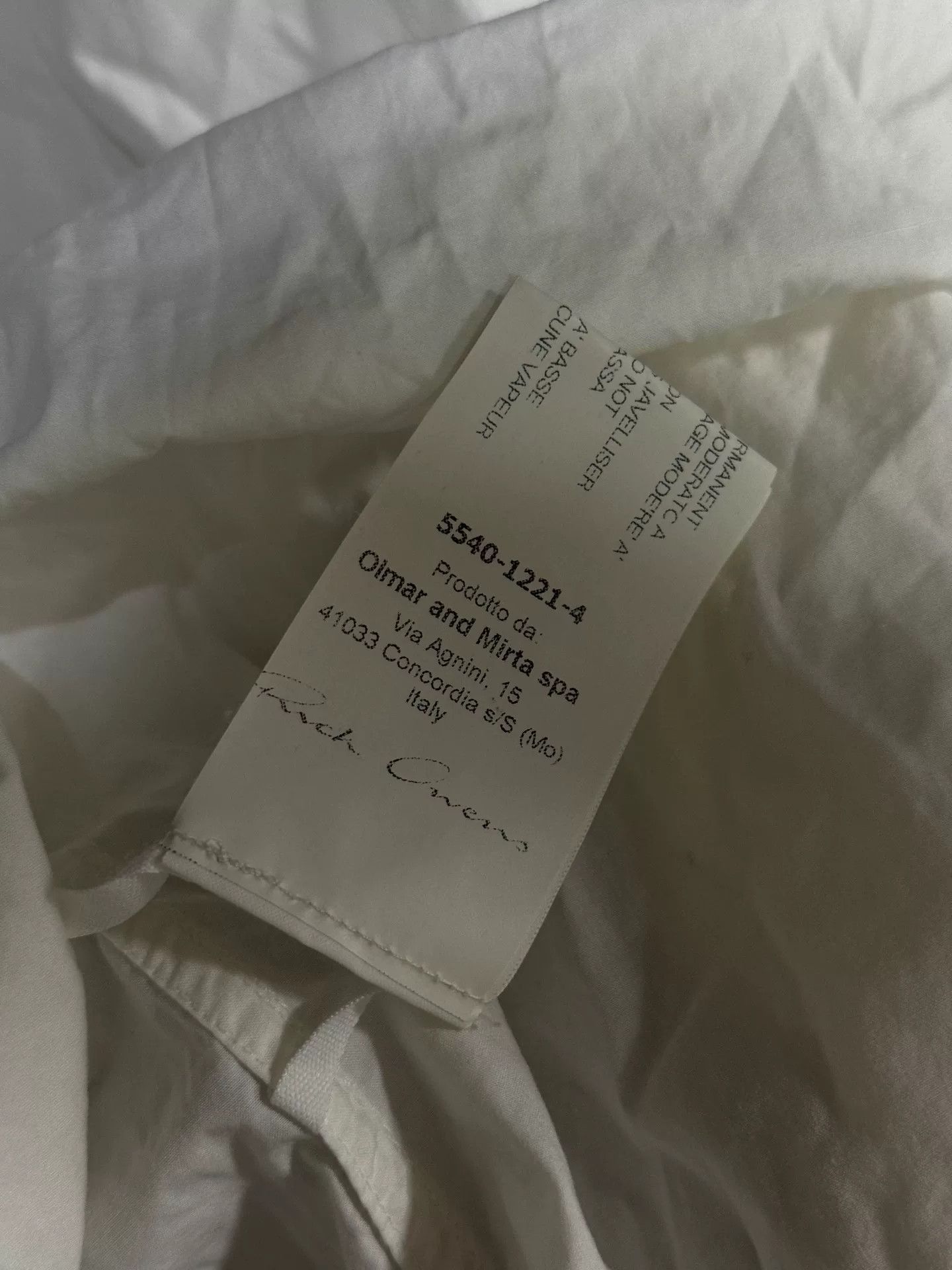Rick Owens Rick Owens Collarless White Shirt Size US L / EU 52-54 / 3 - 9 Thumbnail