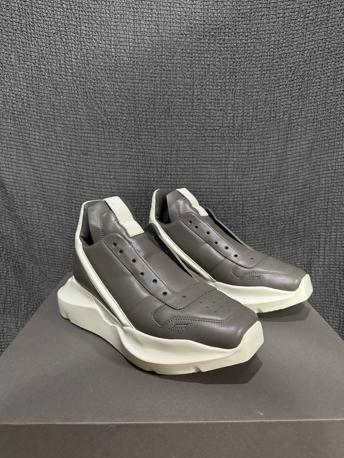 Rick Owens Rick Owens Beige Leather Sneakers Size US 6 / EU 39 - 3 Thumbnail