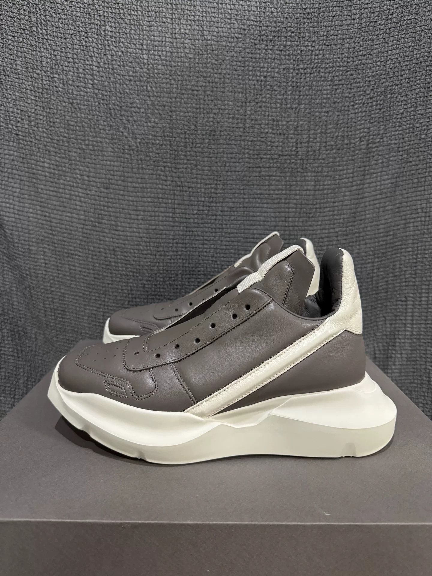 Rick Owens Rick Owens Beige Leather Sneakers Size US 6 / EU 39 - 4 Thumbnail