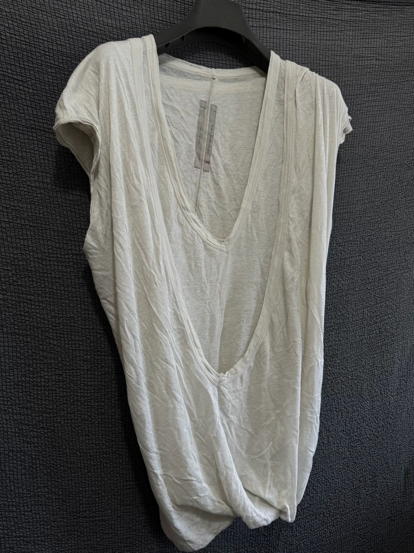 Rick Owens Rick Owens Double Layer V-Neck Tank Size XS / US 0-2 / IT 36-38 - 3 Thumbnail