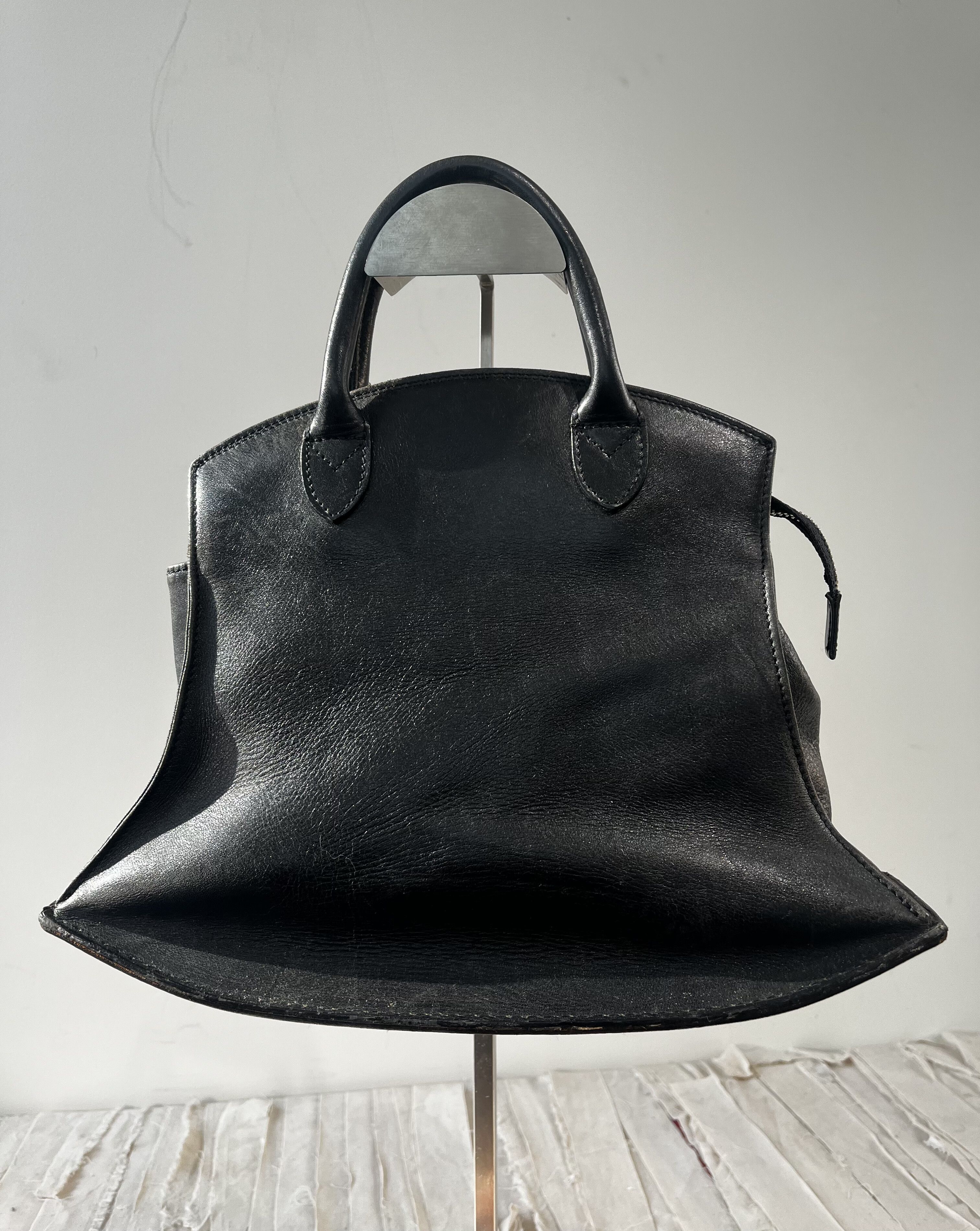 Masaki Matsushima Masaki Matsushima Black Leather Handbag Size ONE SIZE - 2 Thumbnail