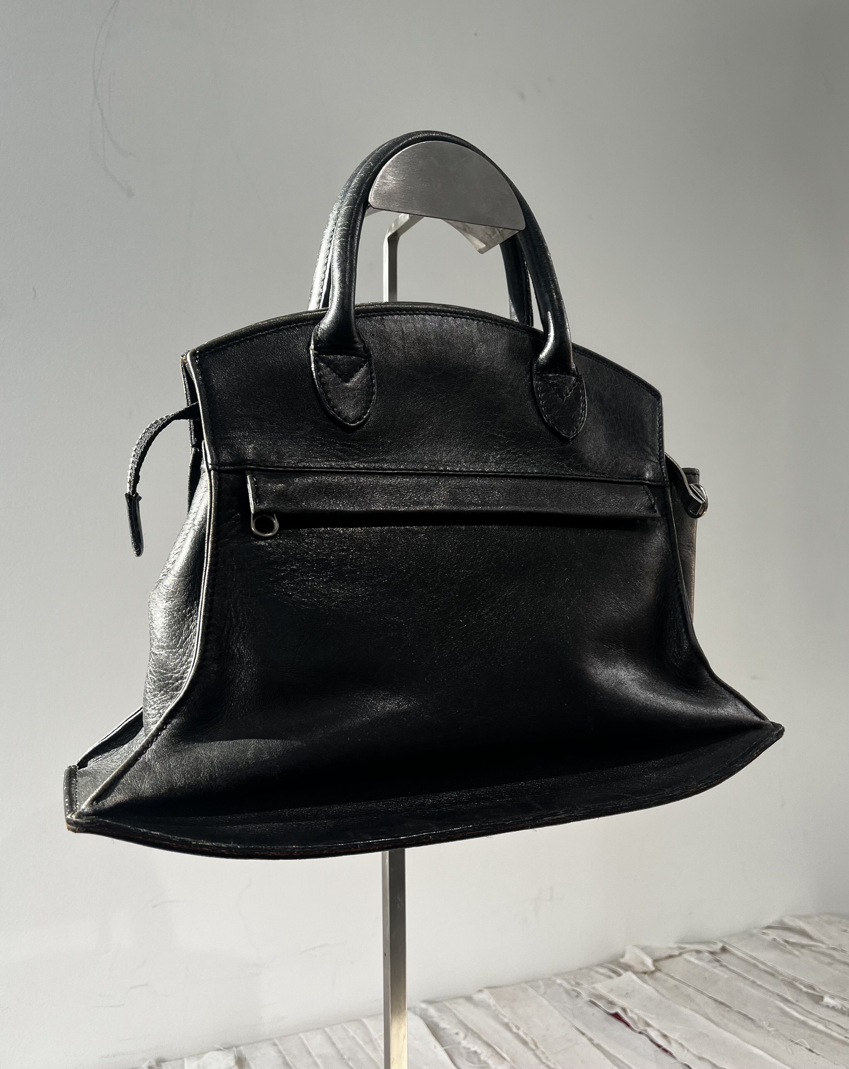 Masaki Matsushima Masaki Matsushima Black Leather Handbag Size ONE SIZE - 5 Thumbnail